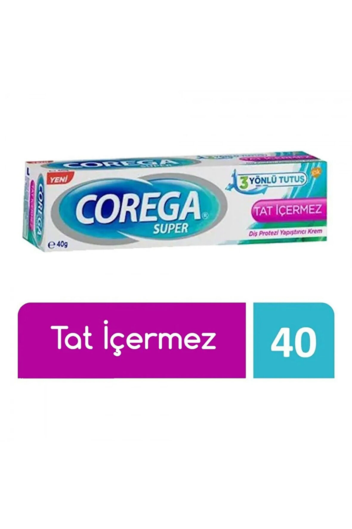 Süper Diş Protezi Yapıştırıcı Tat İçermez Krem 40 gr - Eski Ambalaj