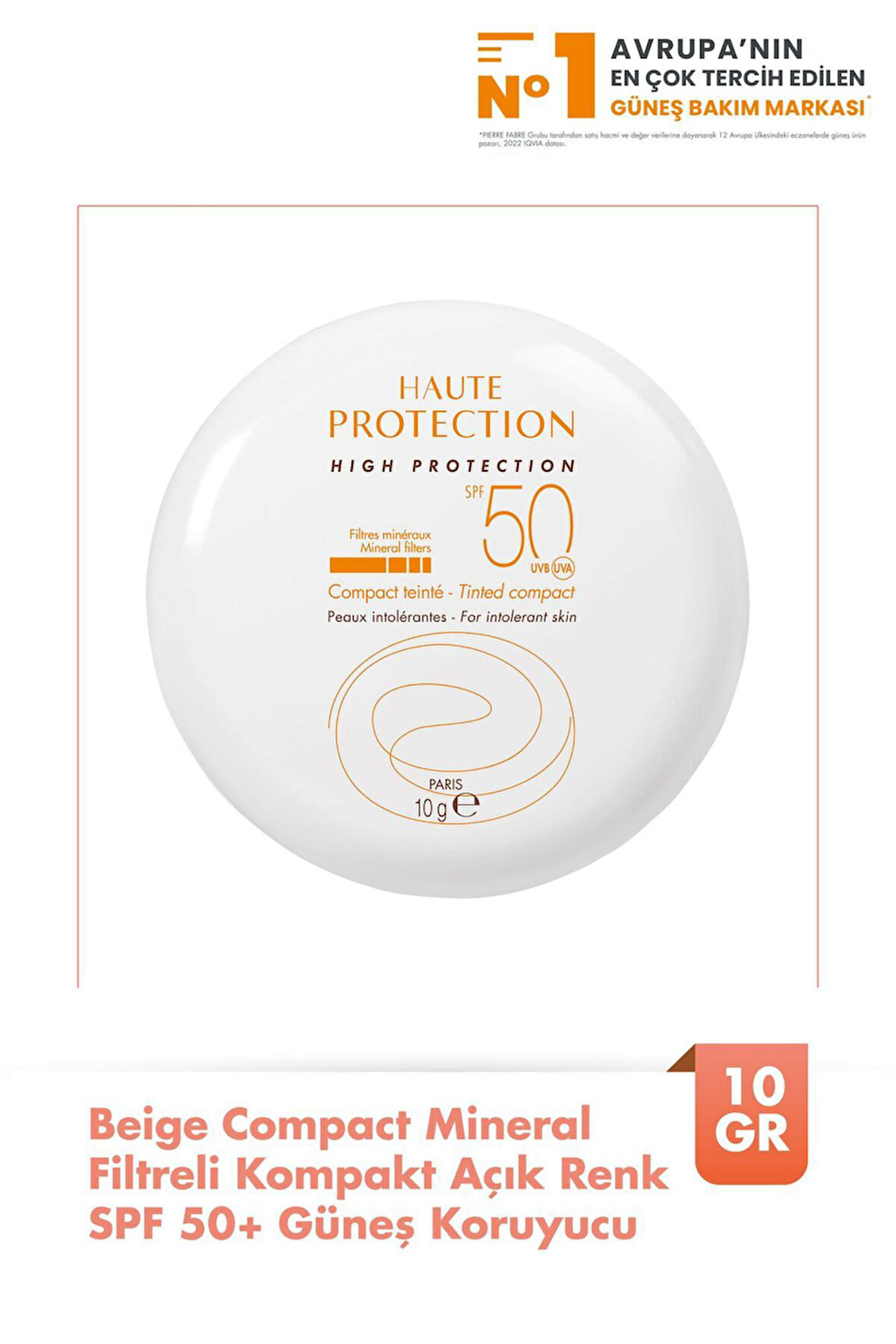 Avene Haute Protection Compact Teintee Sable Spf50 10gr