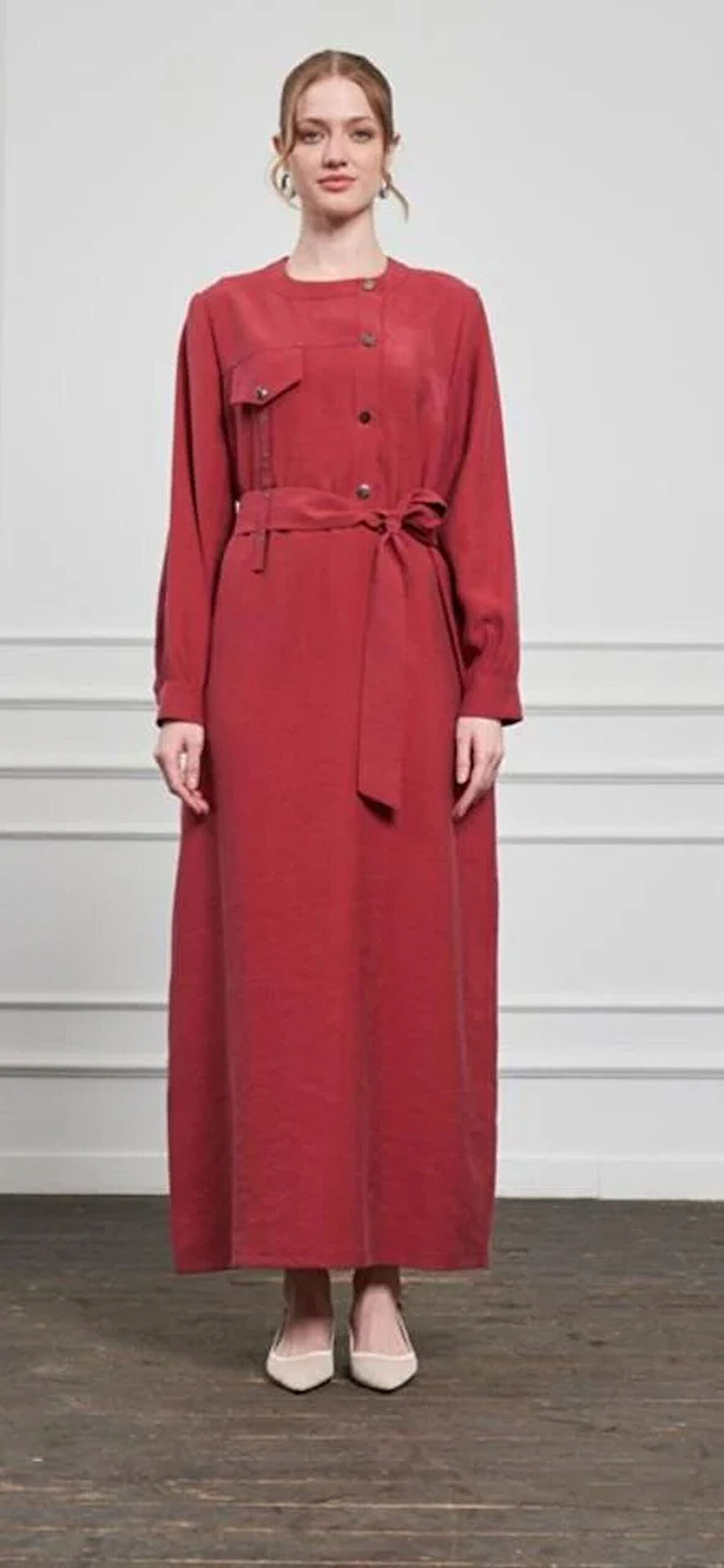 Nuss Elbise Kırmızı 2032