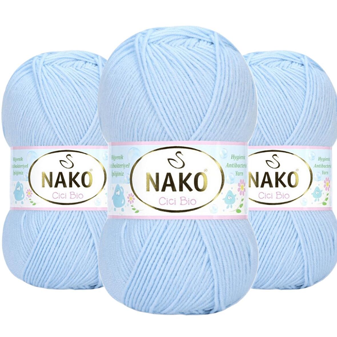 Nako Cici Bio Örgü Ipi Bebe Yünü 100 Gr. 1900 3 Adet