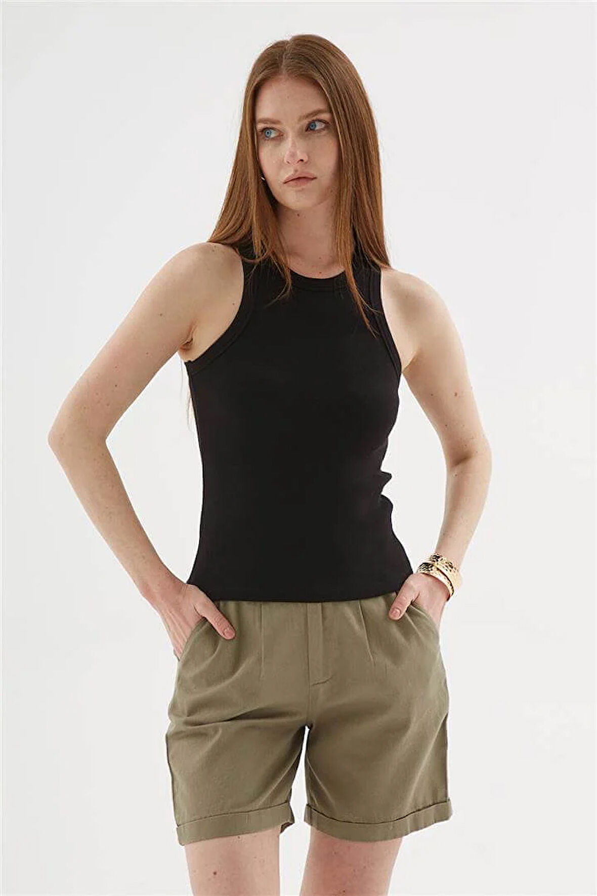 Halter Yaka Atlet Siyah