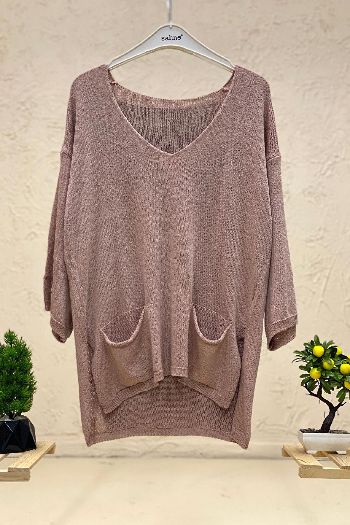 V Yaka Celpli Oversize Merserize Bluz