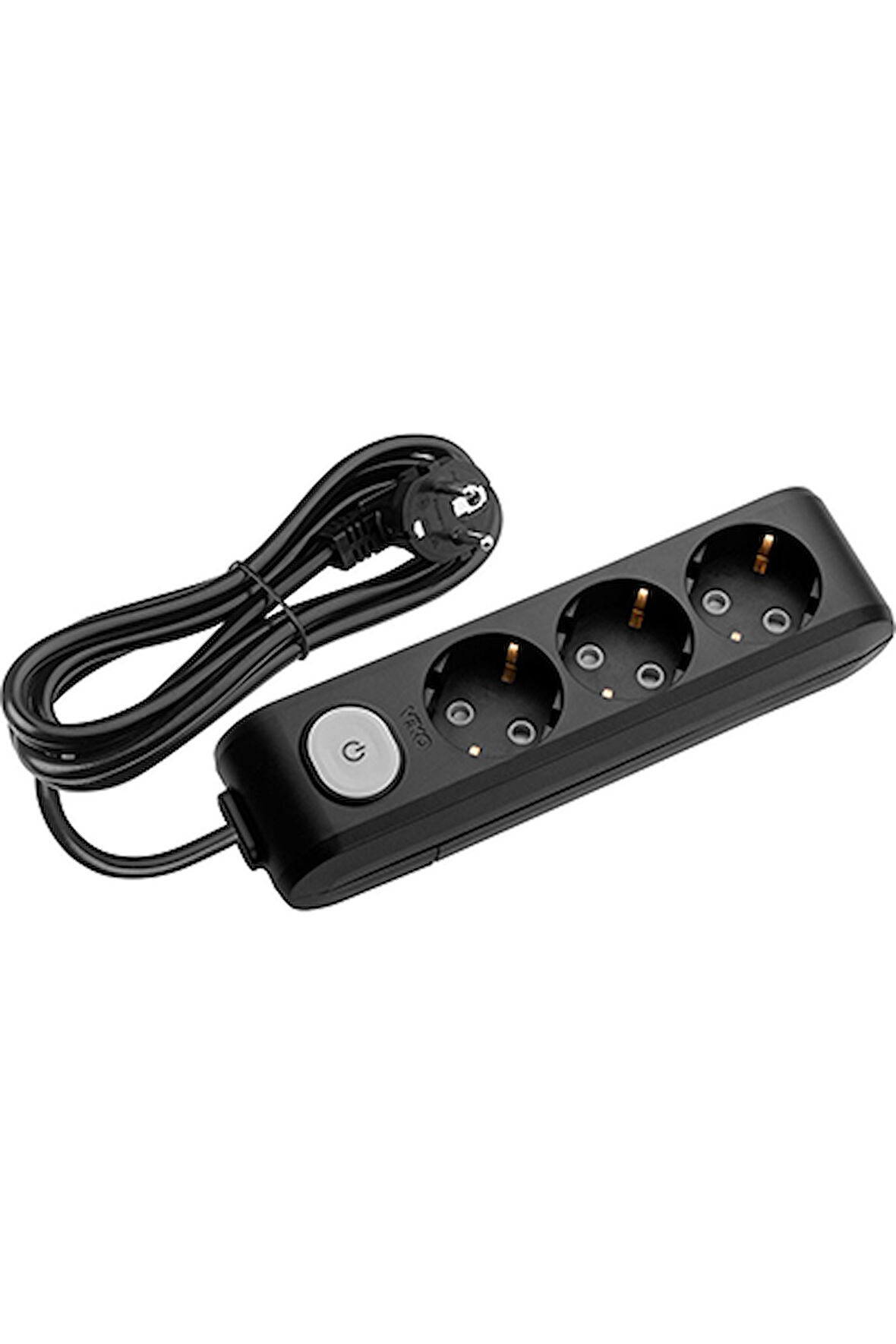VİKO-90137305 Multi Let Siyah Üçlü Priz Anahtarlı Çocuk Korumalı  5 Metre