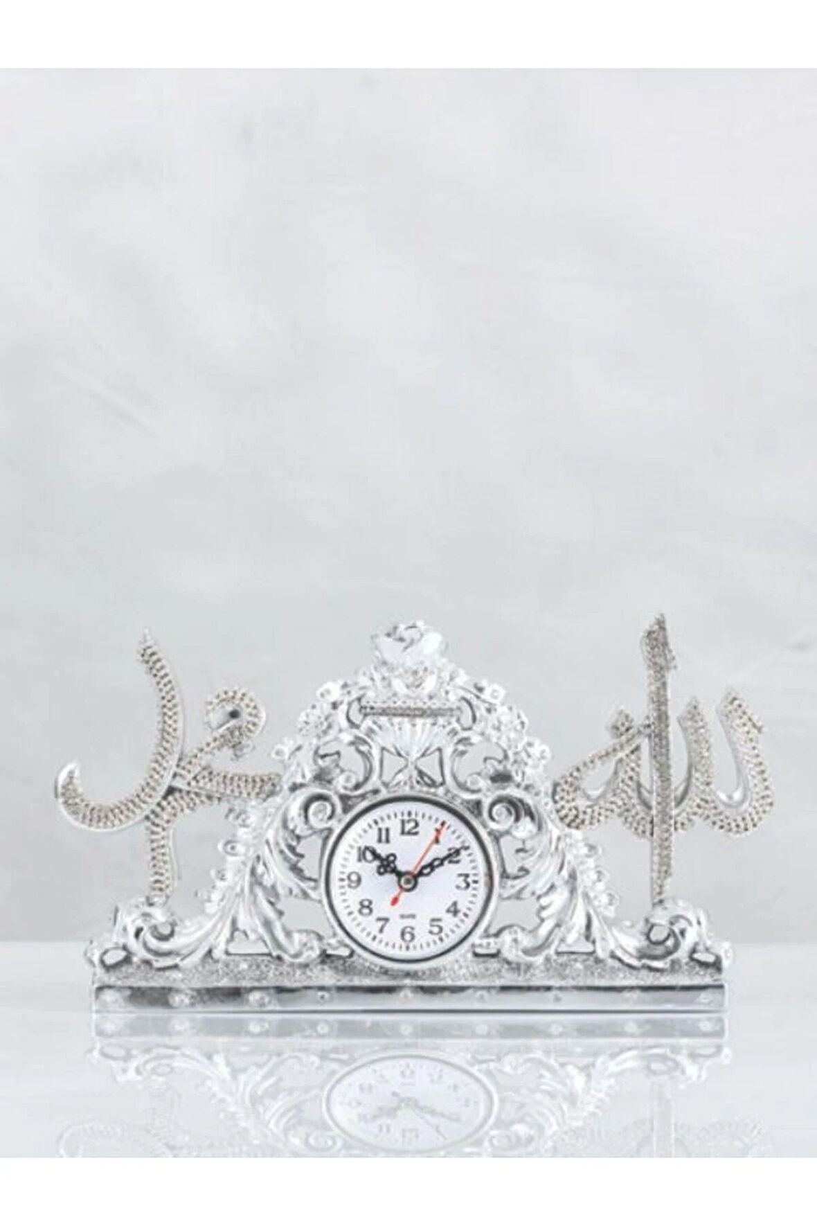 Güllü Saat Lafızlar – 33x18 cm Altın ve Gümüş Renk Seçenekli
