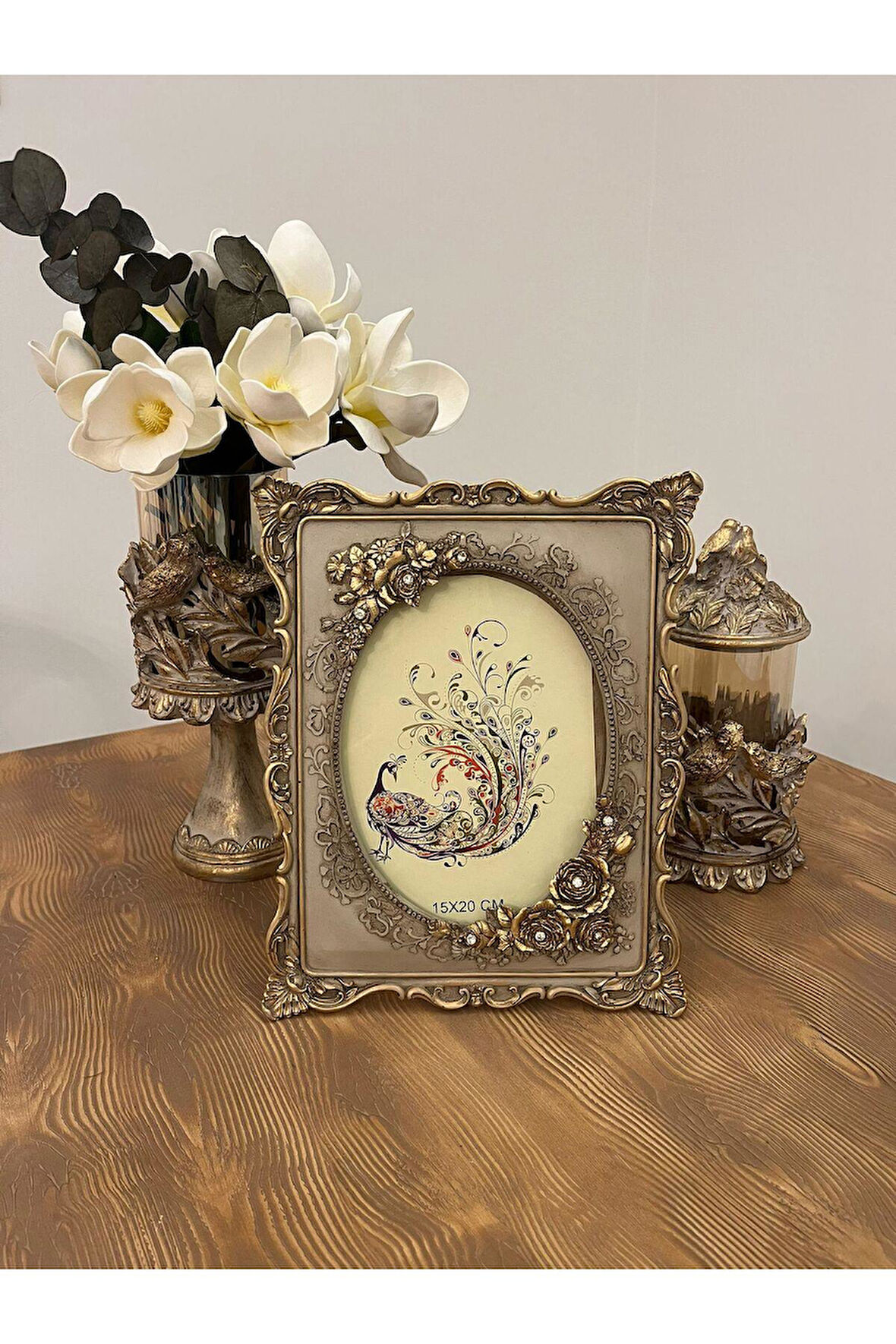 Klasik Hediyelik Çiçekli Çerçeve