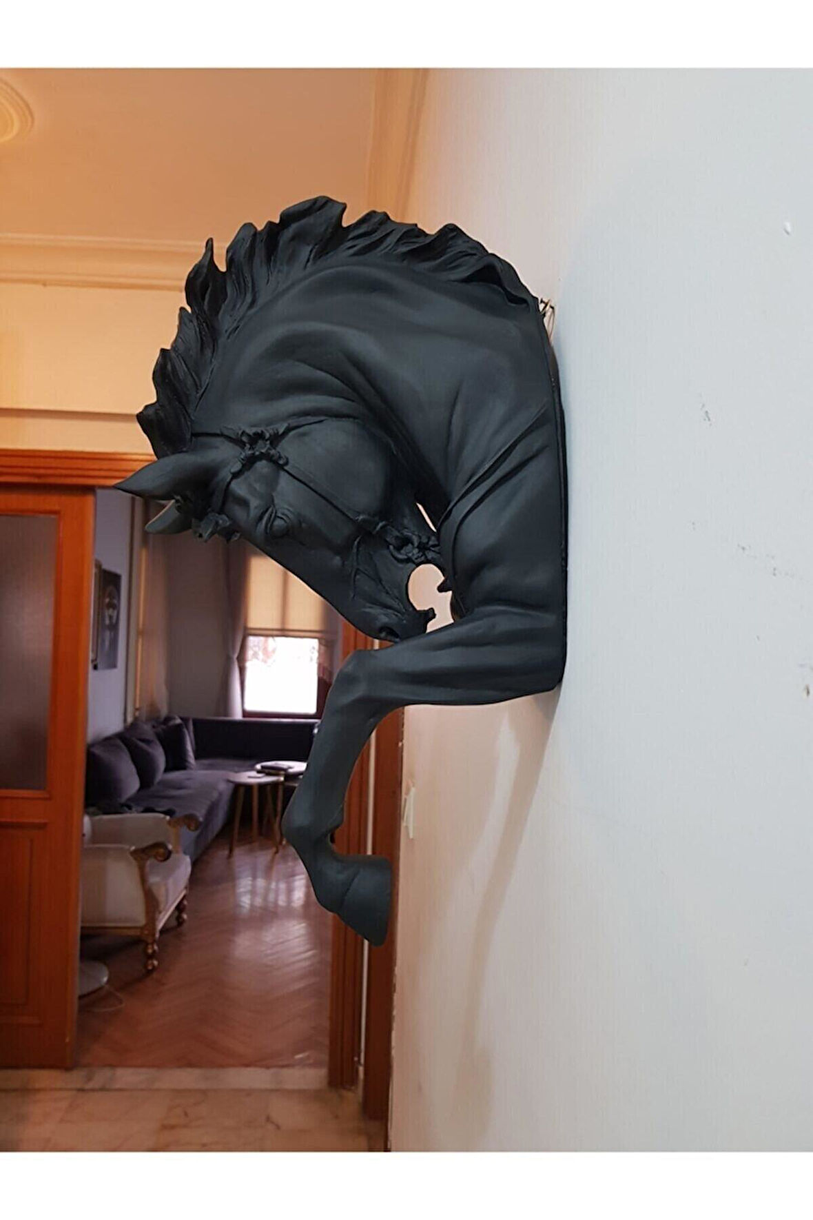 Dekoratif Duvar At Kafası Aplik (48CMX28CM)