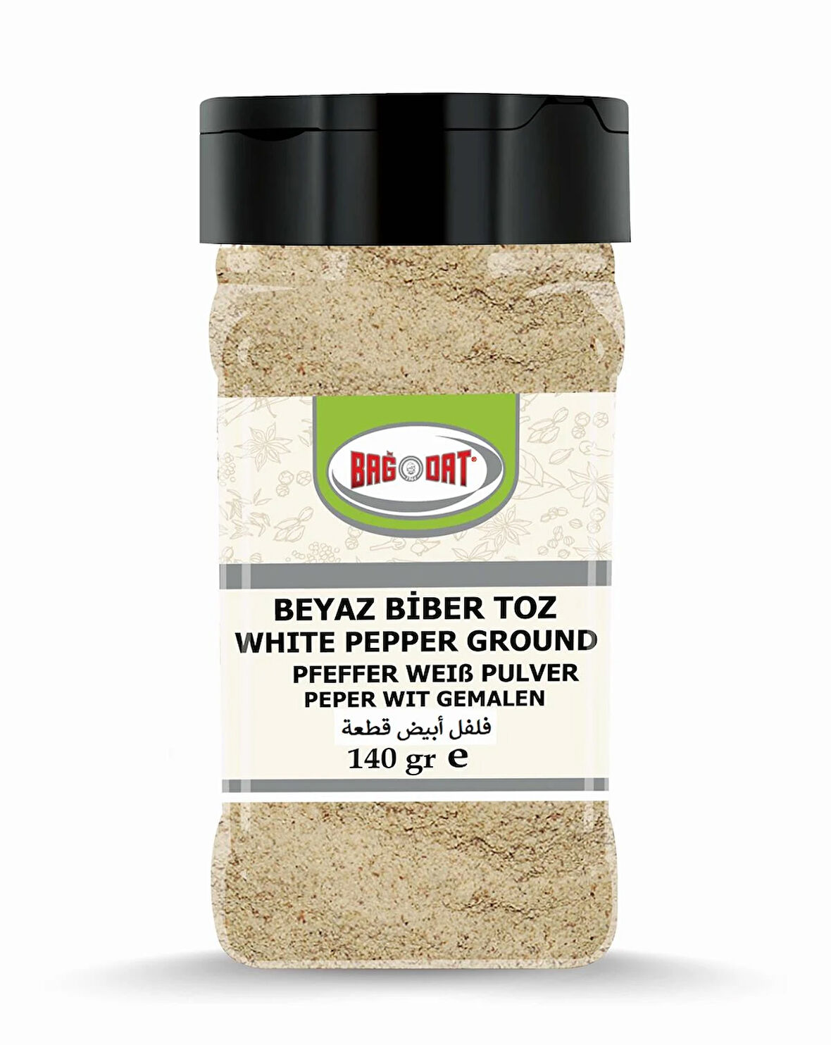 Beyaz Biber Toz Küçük Pet 140 Gr.
