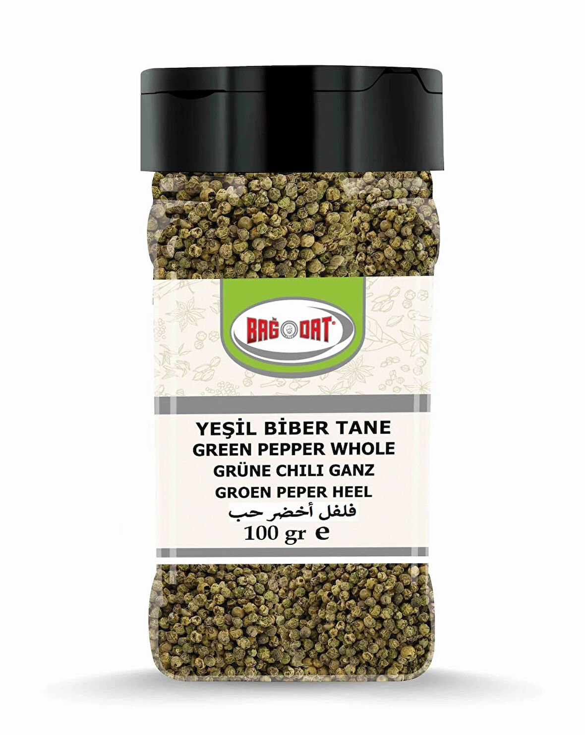 Yeşil Karabiber Tane Küçük Pet 100 Gr.