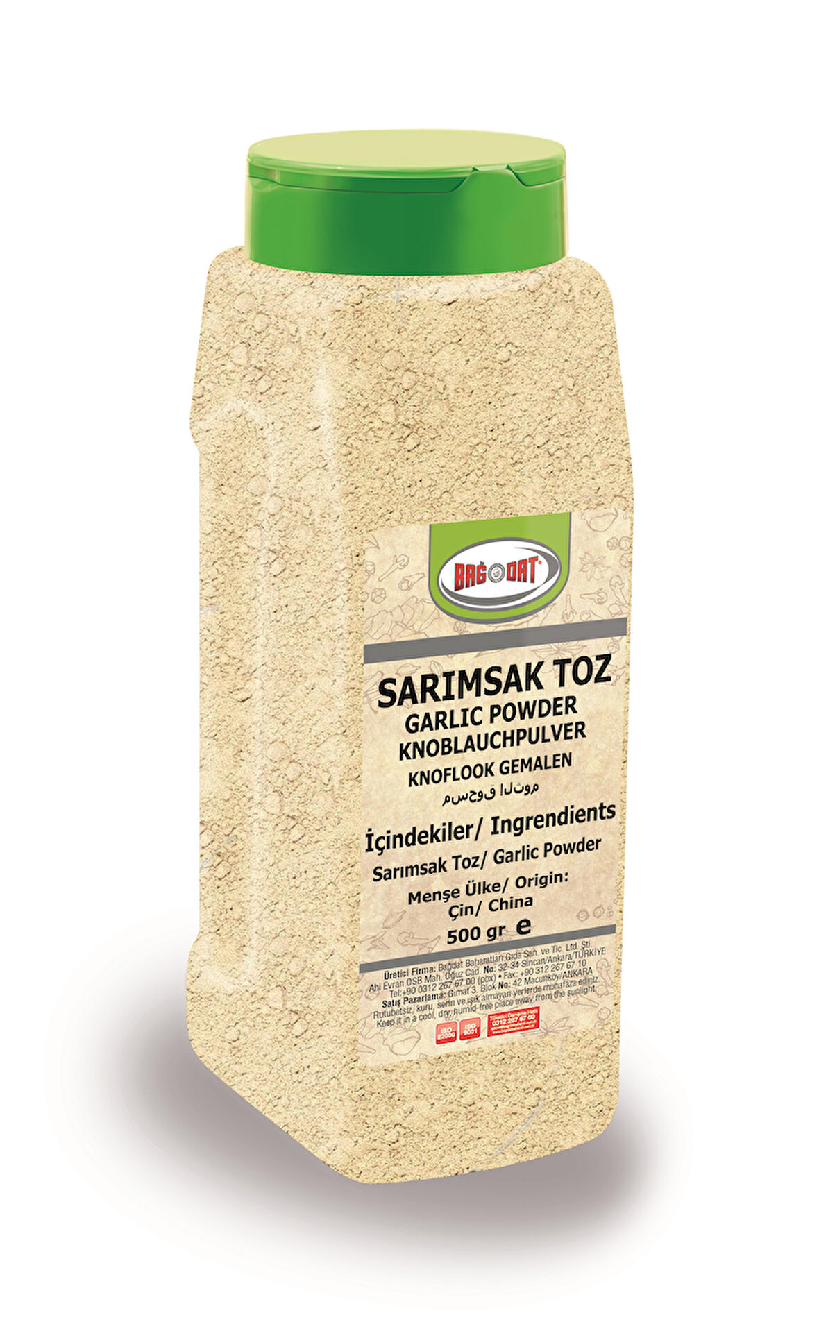 Sarımsak Toz Büyük Pet 500 Gr.