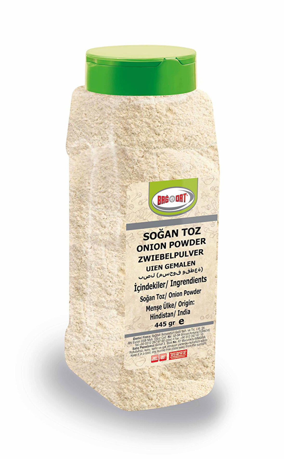 Soğan Toz Büyük Pet 445 Gr.
