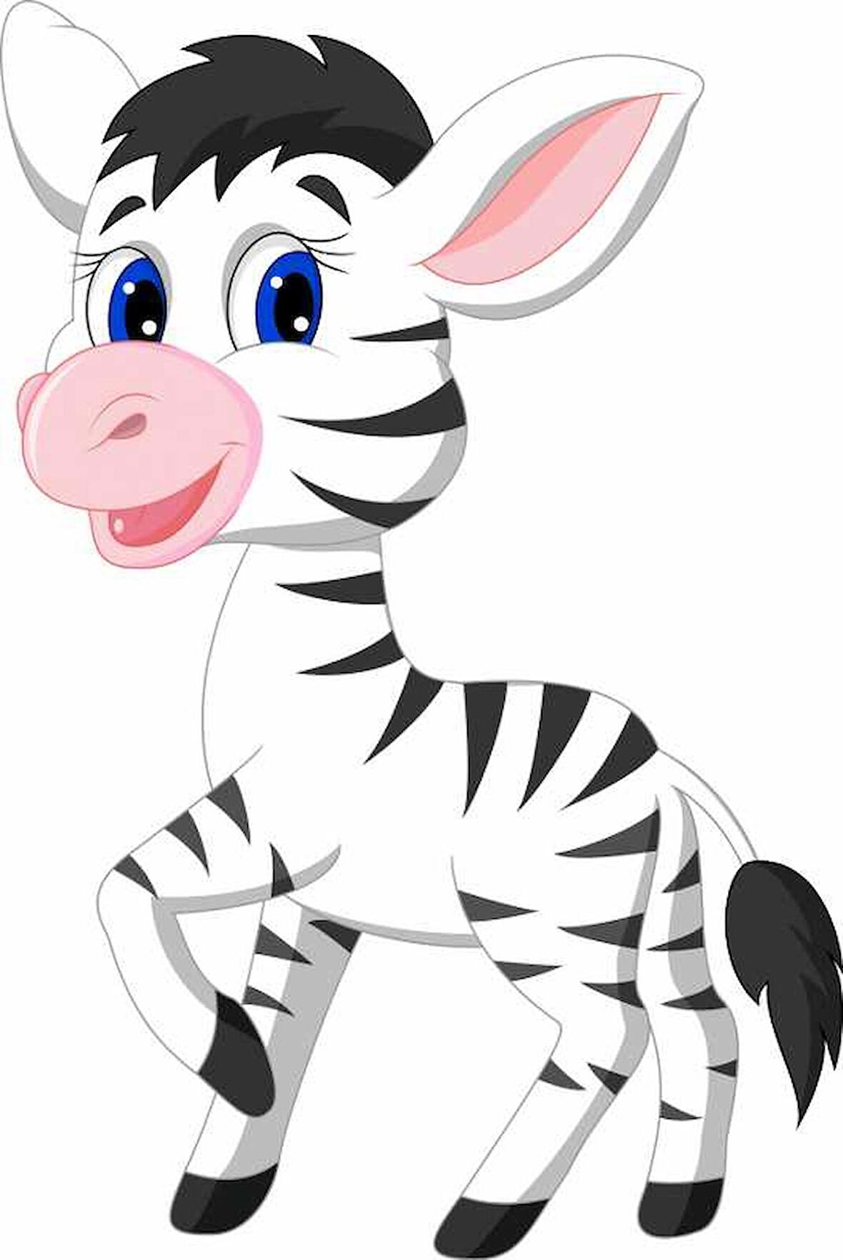 Movas Sanat Sevimli Zebra Elmas Mozaik Tablo / Hobi / Mozaik Puzzle 35x52cm E2020839