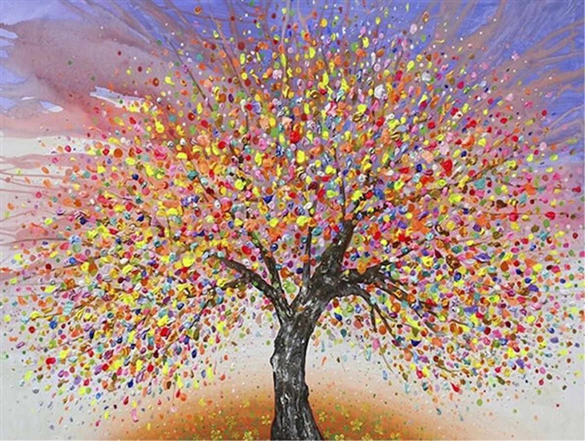 Movas Sanat Dilek Ağacı Elmas Mozaik Tablo / Kristal Tablo 50x40cm E20201835M