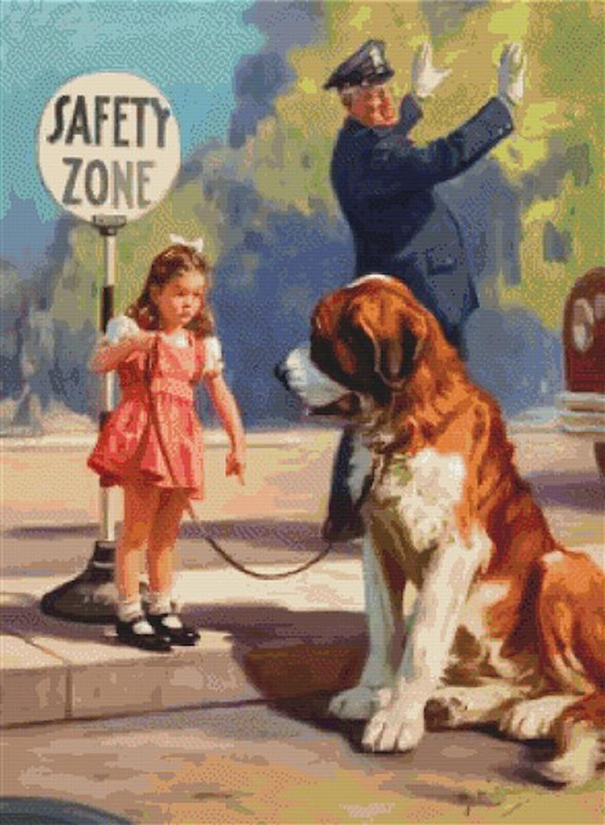 Movas Sanat Küçük Bir Kız ve Köpeği Bop Elmas Mozaik Tablo / Kristal Tablo 40x50cm E20201842M