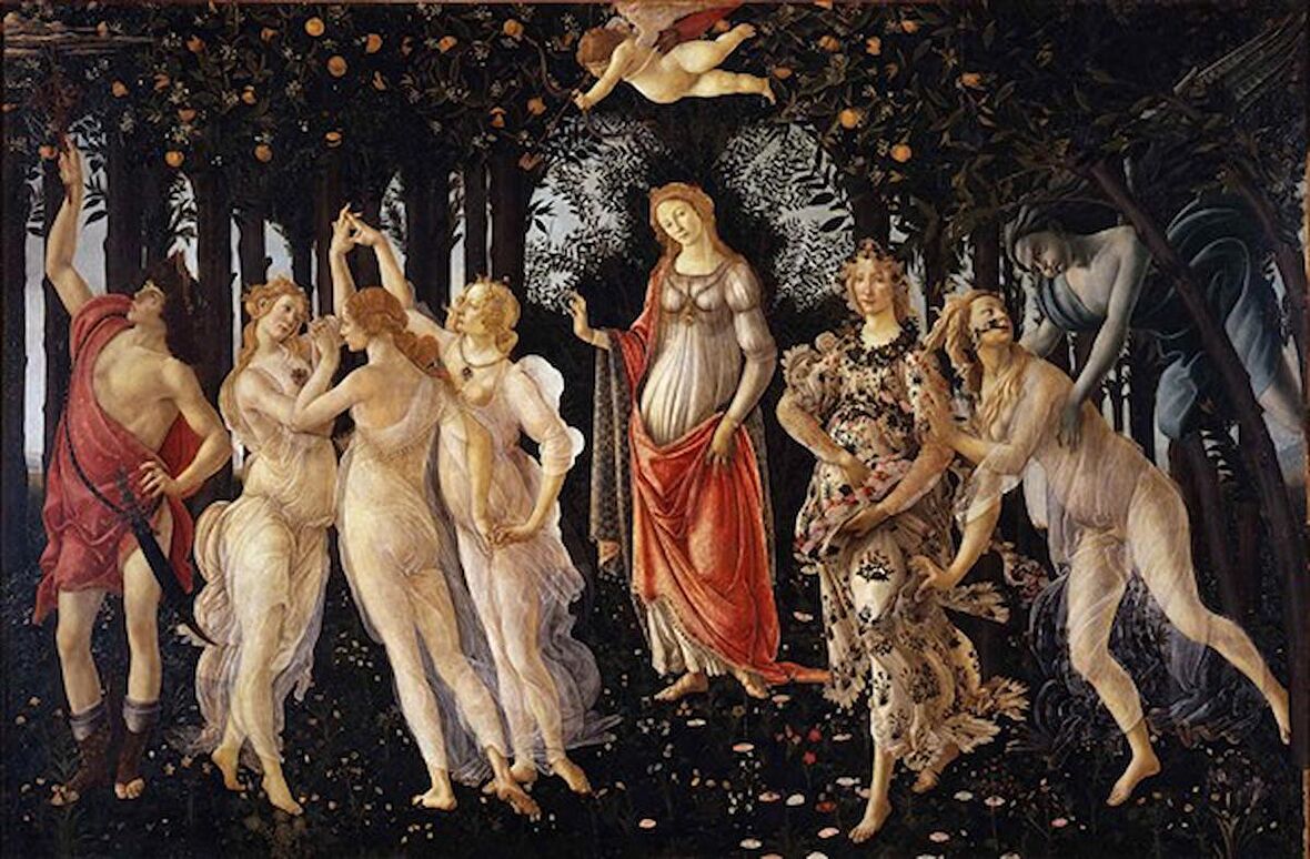 Movas Sanat Botticelli - Allegoria della Primavera Elmas Mozaik Tablo/Puzzle 60x40cm E20201891M