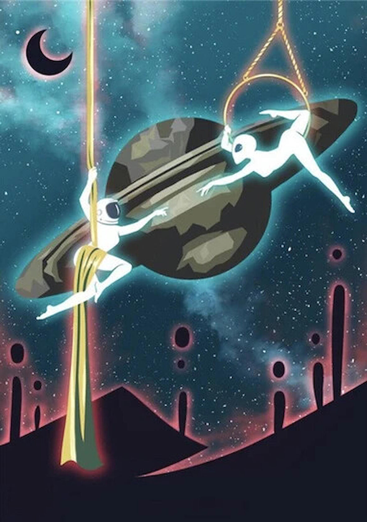 Movas Sanat Ufo ve Uzaylılar Elmas Mozaik Tablo / Mozaik Puzzle 40 x 60cm E20203086M