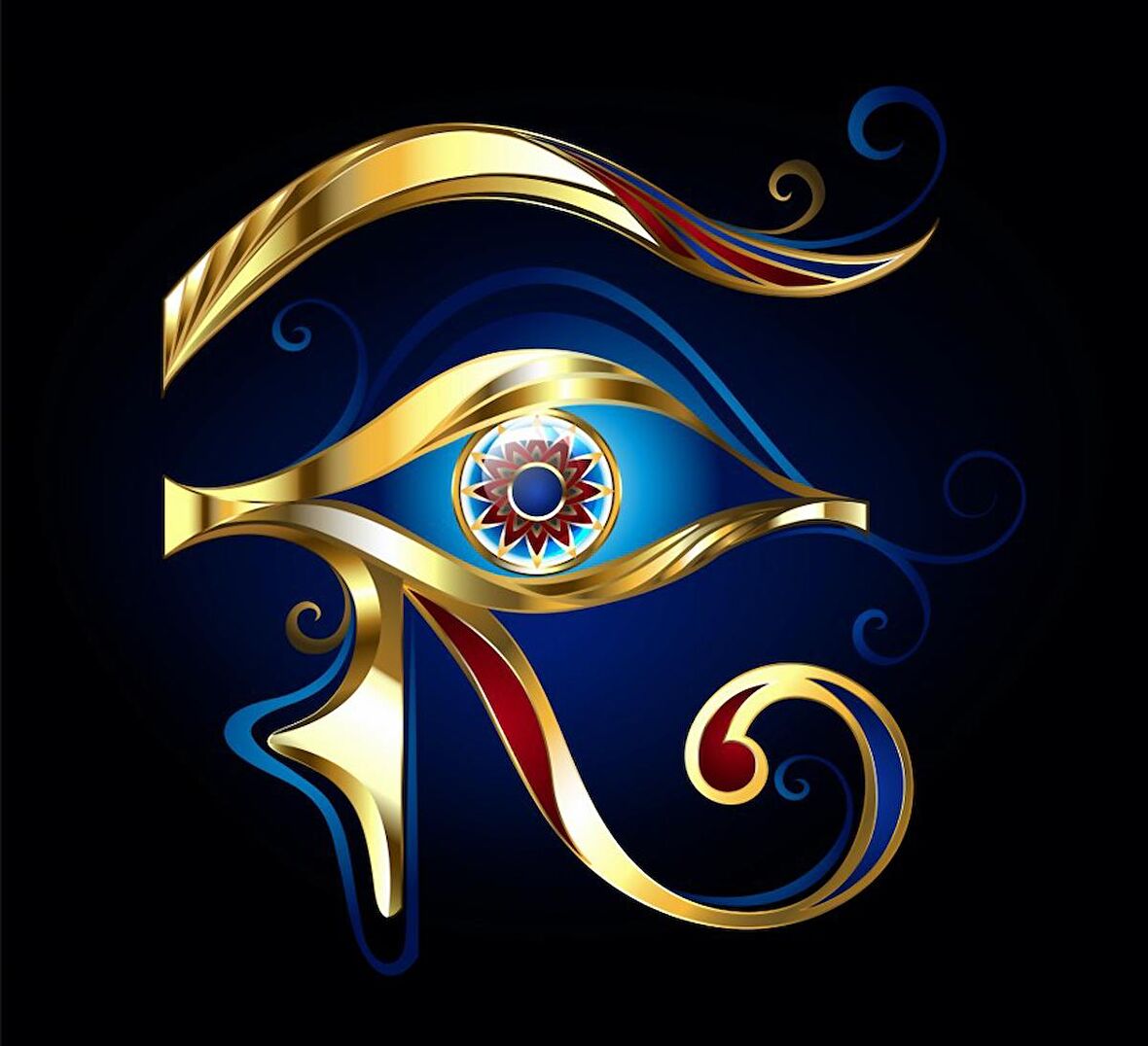 Movas Sanat Horus'un Gözü Elmas Mozaik Tablo / Hobi / Mozaik Puzzle 48x44cm E2020297