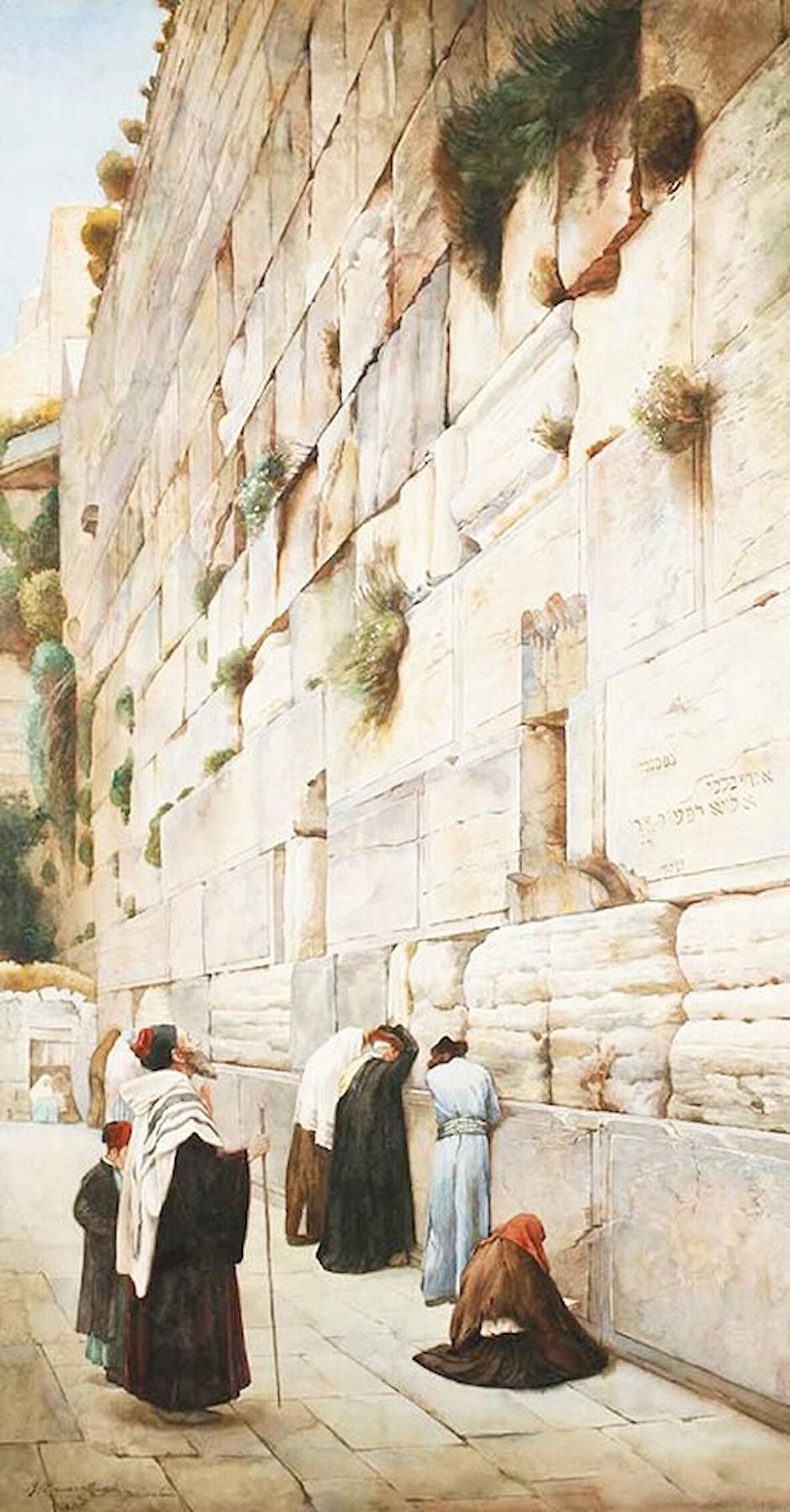 Movas Sanat Ağlama Duvarı - Gustav Bauernfeind Elmas Mozaik Tablo / Mozaik Puzzle 30x57cm E2020611