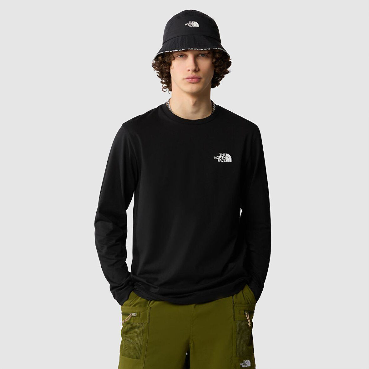 M L/S SIMPLE DOME TEE Black