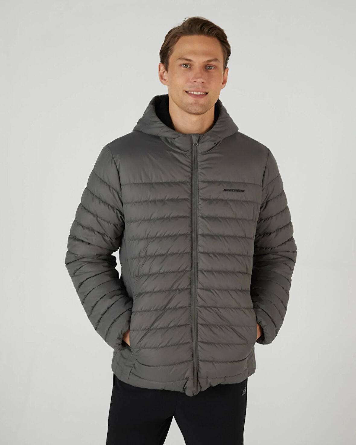 Skechers M Outerwear Polar Lining Padded Jacket Antrasit