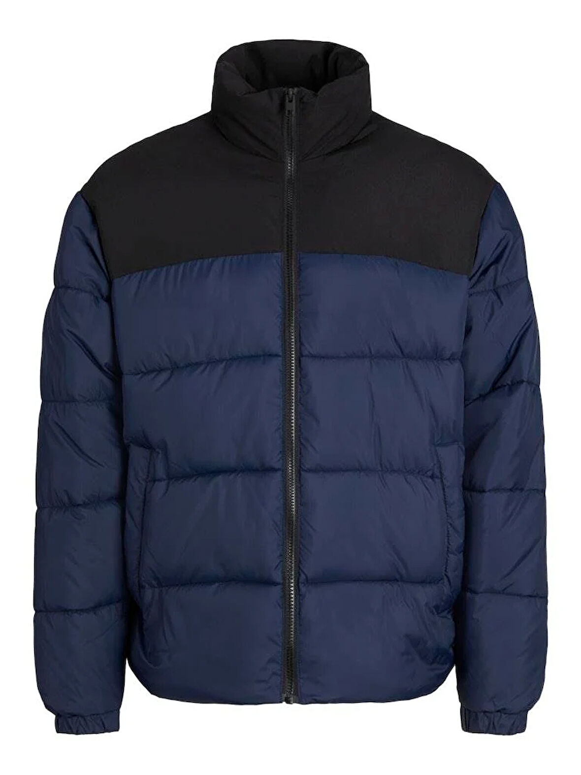 JJMOON STAND COLLAR PUFFER Navy