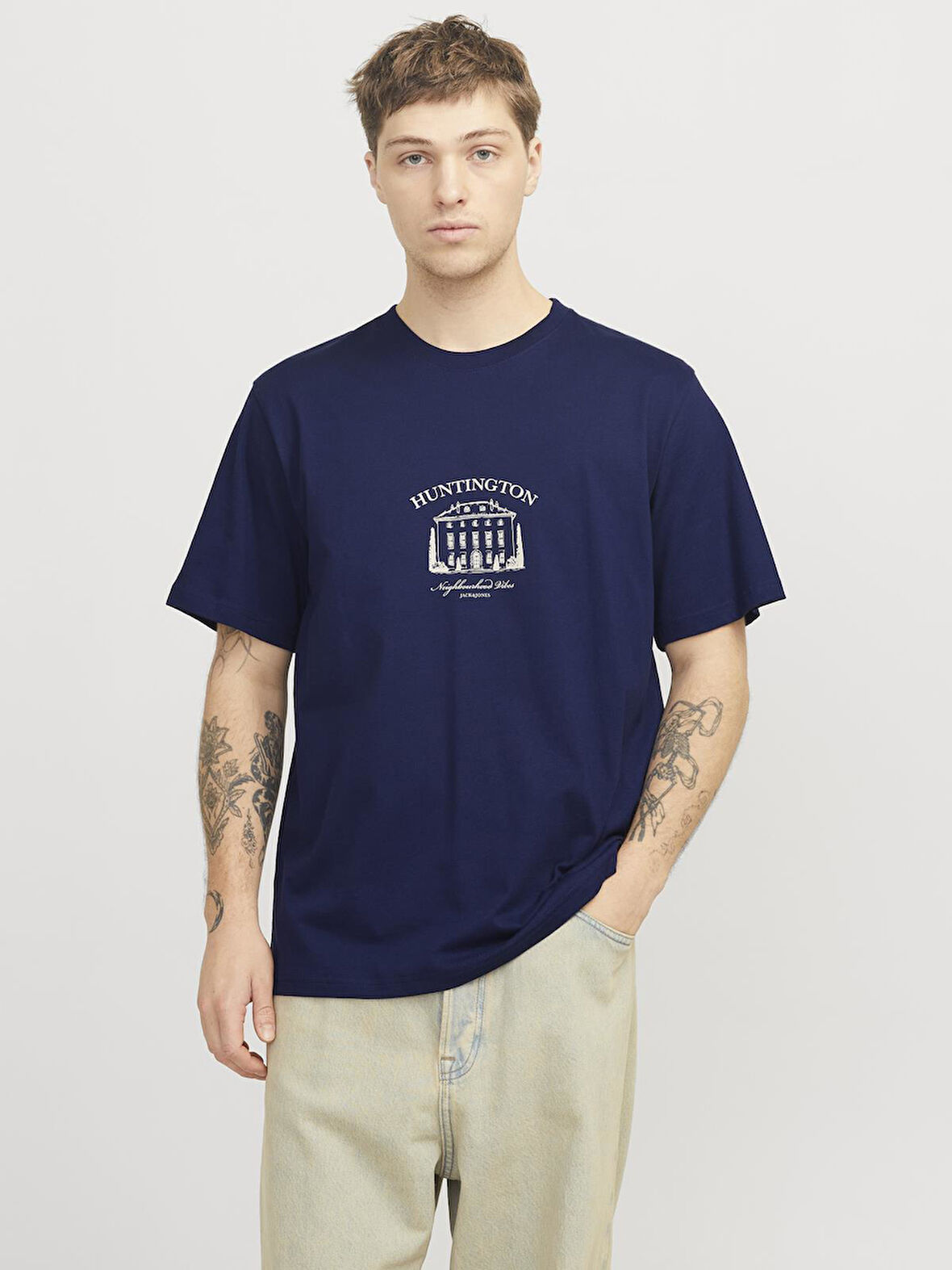JORBOSTON GRAPHIC TEE SS CREW NECK Ocean
