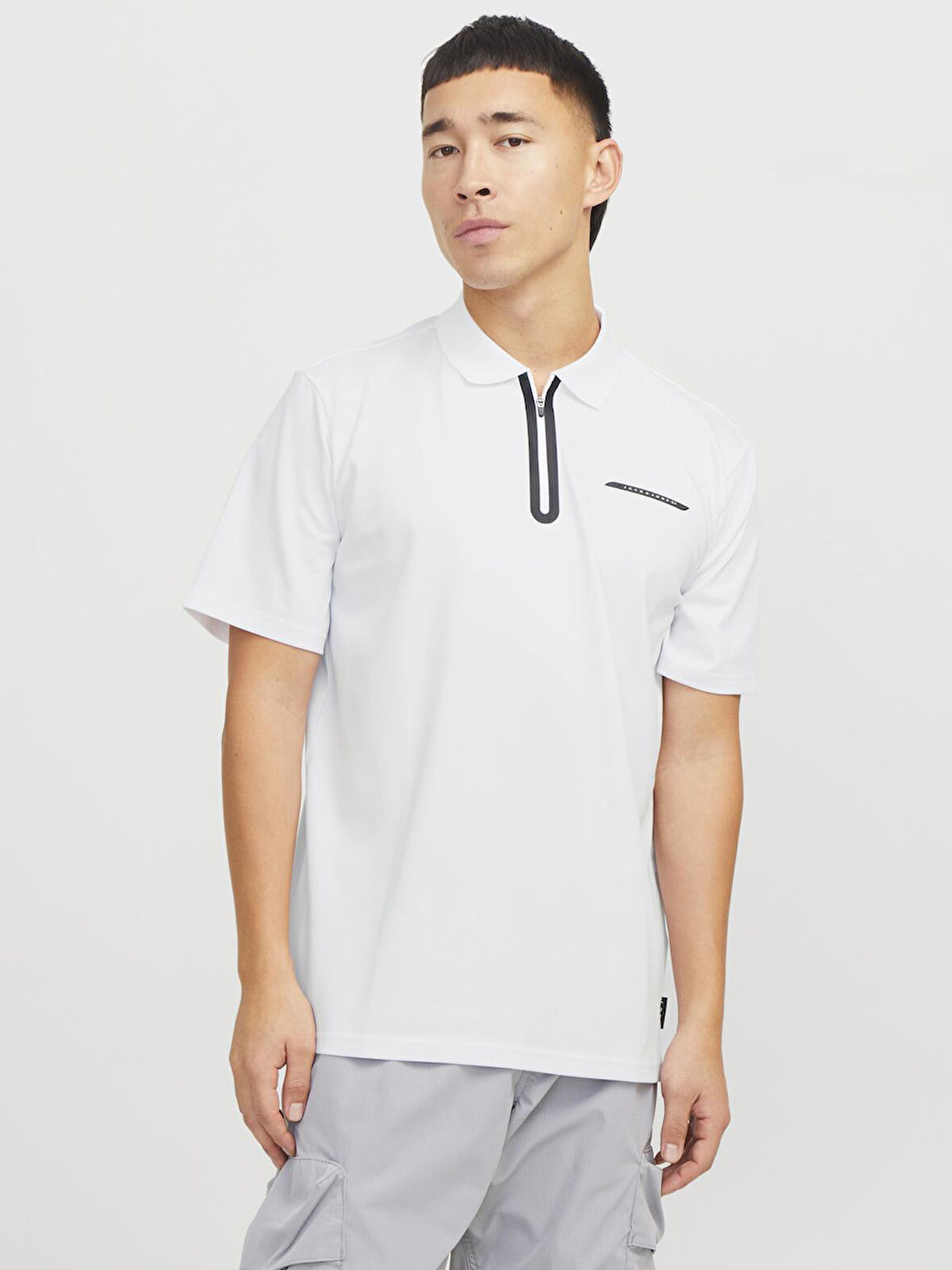 JCOFUSION PIQUE POLO SS SN White