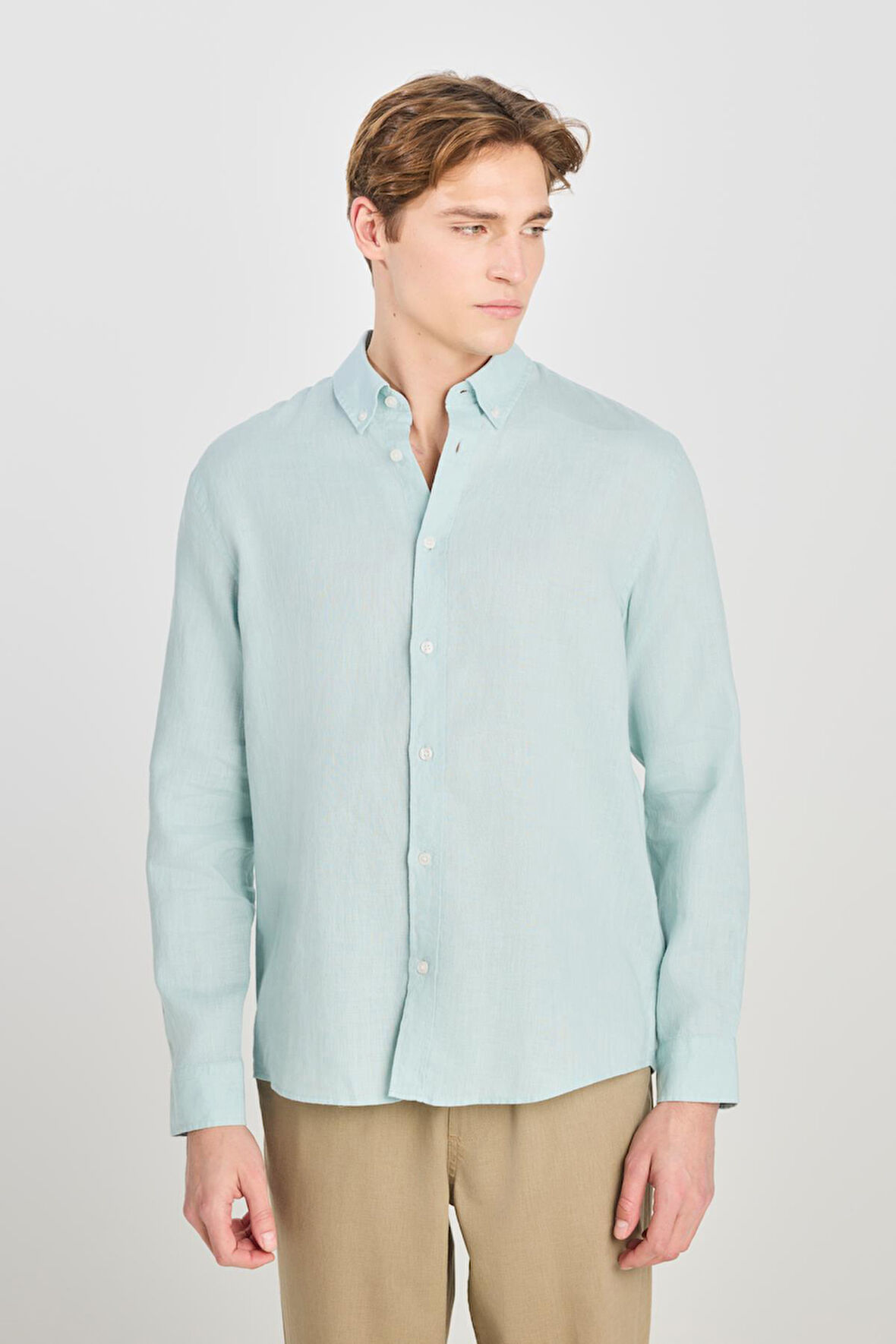 Regular Fit Gömlek Mint Green