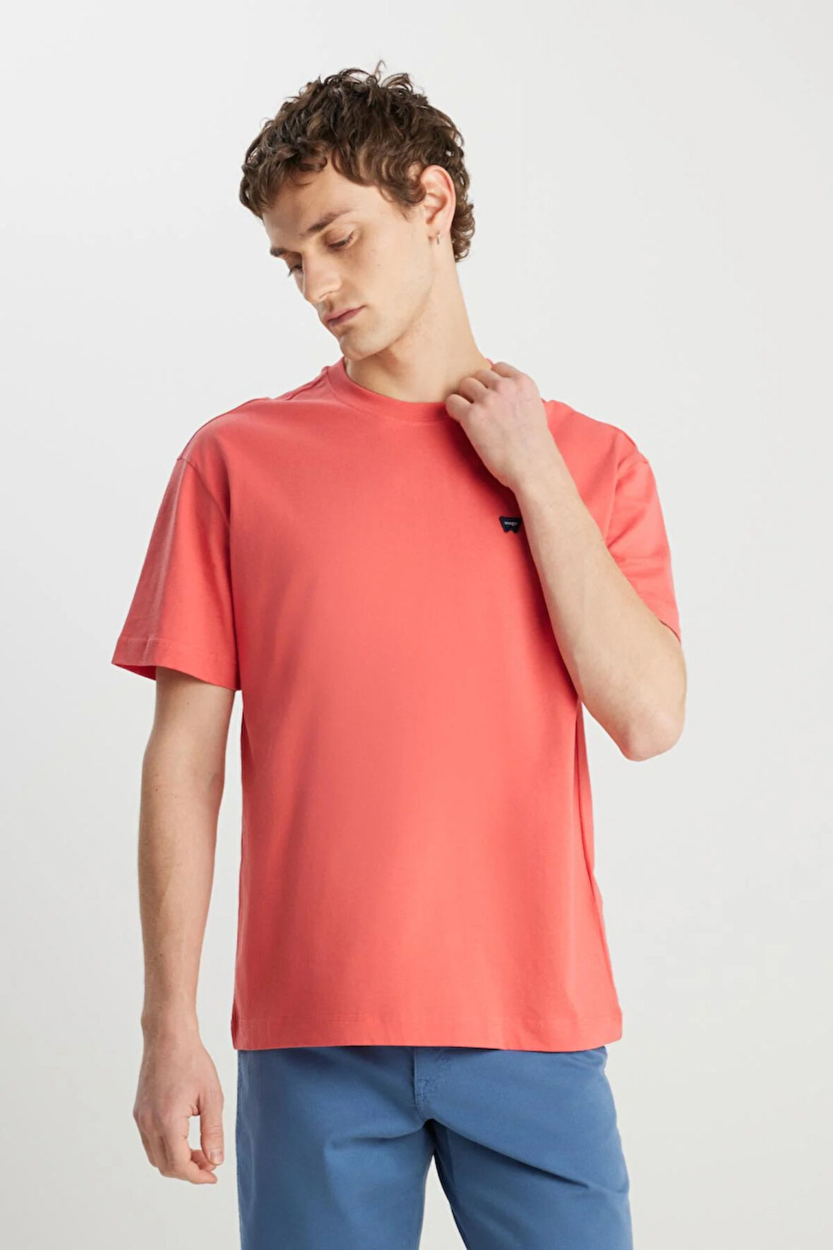 Bisiklet Yaka T-shirt Burnt Sienna