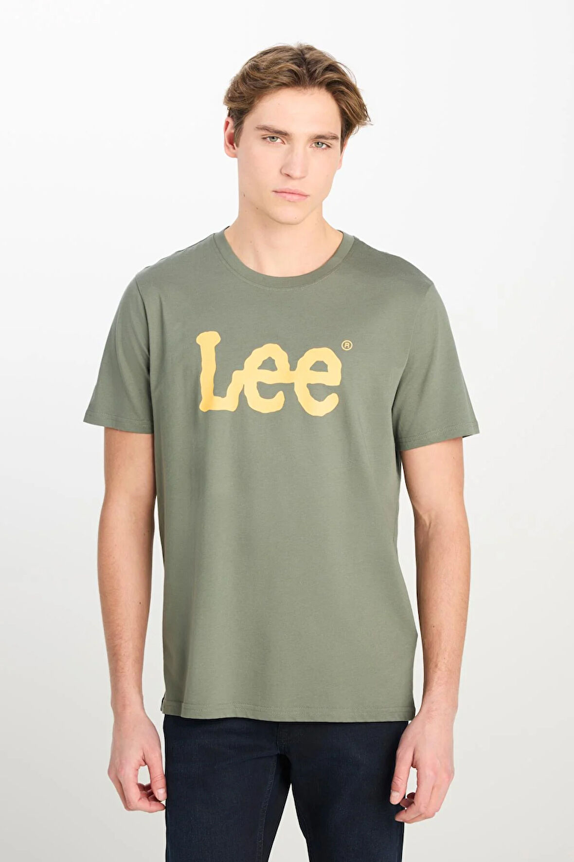 Regular Fit Grafik Baskılı T-shirt Khaki