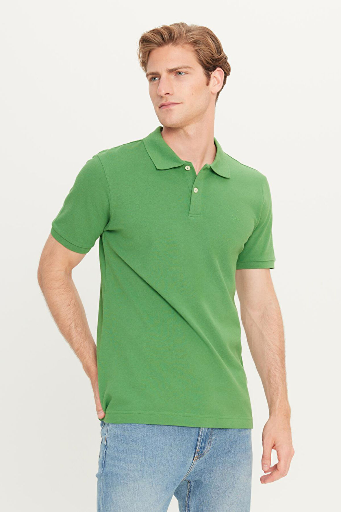 Erkek Regular Fit Polo T-shirt Mint Green