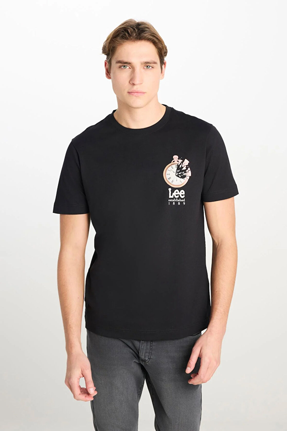 Regular Fit Grafik Baskılı T-shirt Black