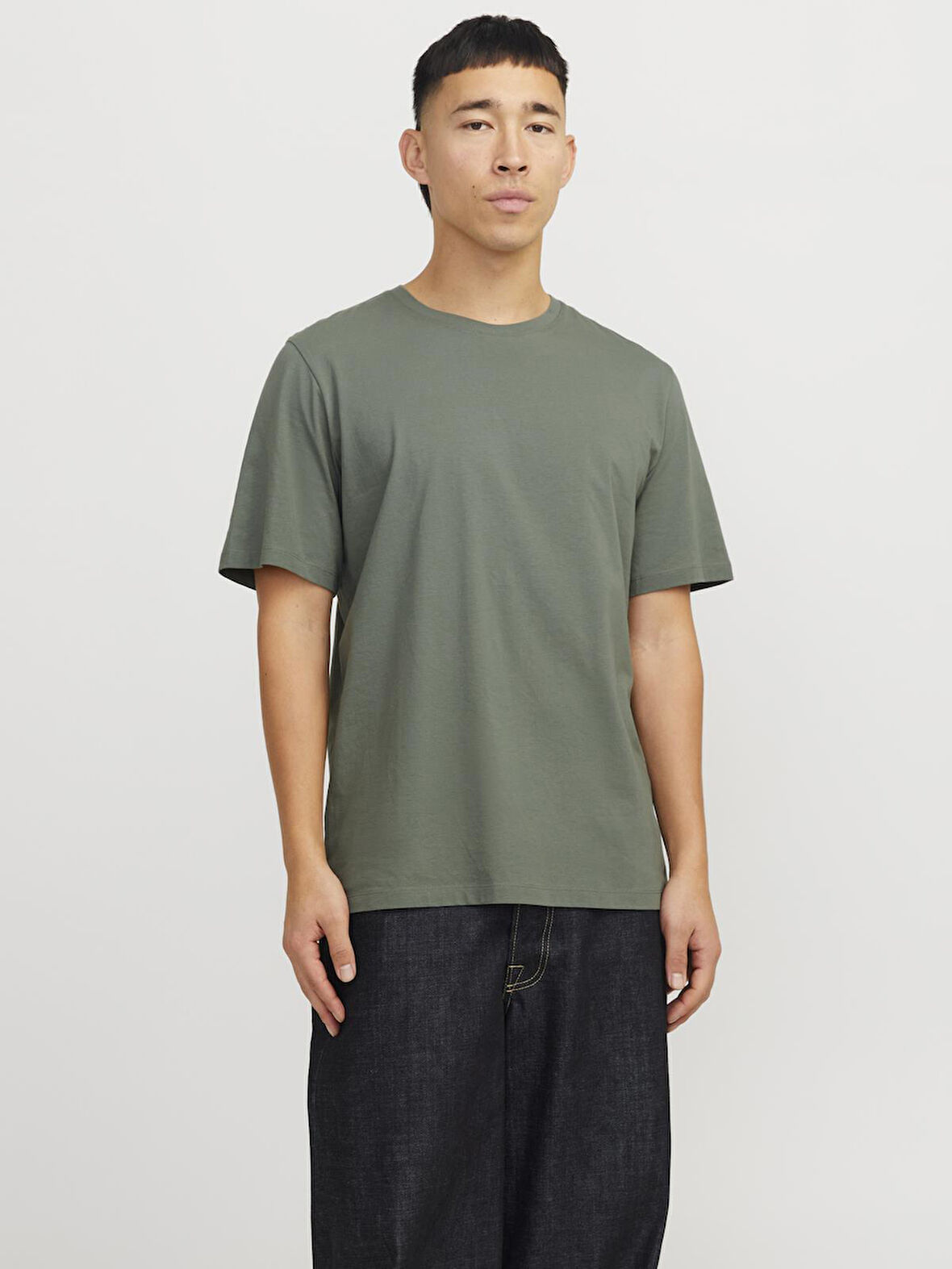 JJEORGANIC BASIC TEE SS O-NECK NOOS GREEN
