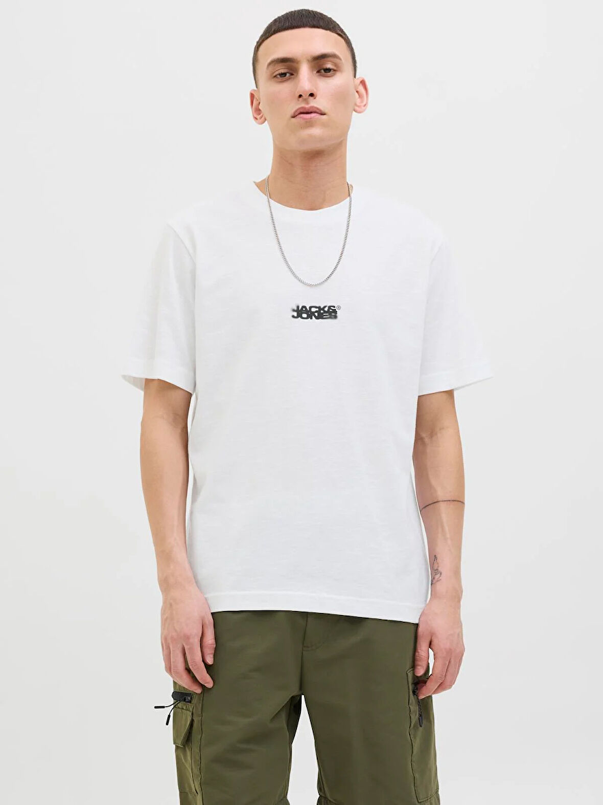 JCOSAGO LOGO SLUB TEE SS CREW NECK LN Bright White