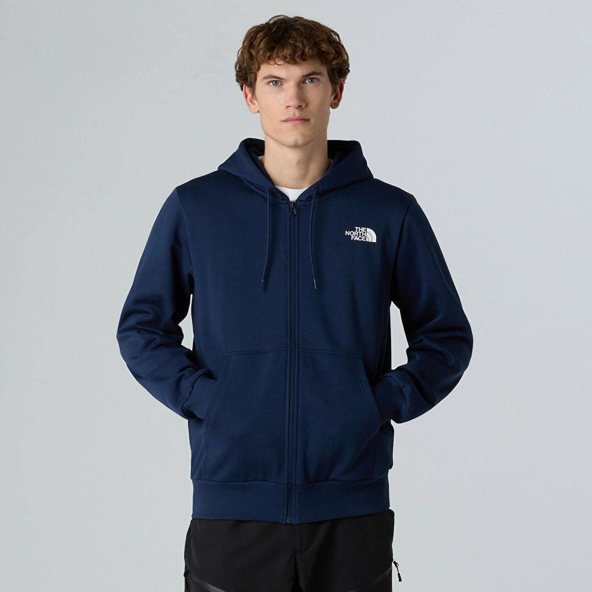 M SIMPLE DOME FULL ZIP HOODIE Navy