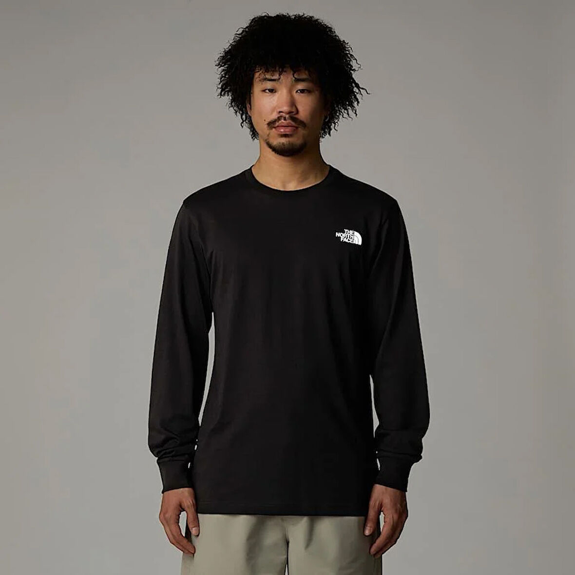 M L/S EASY TEE Black