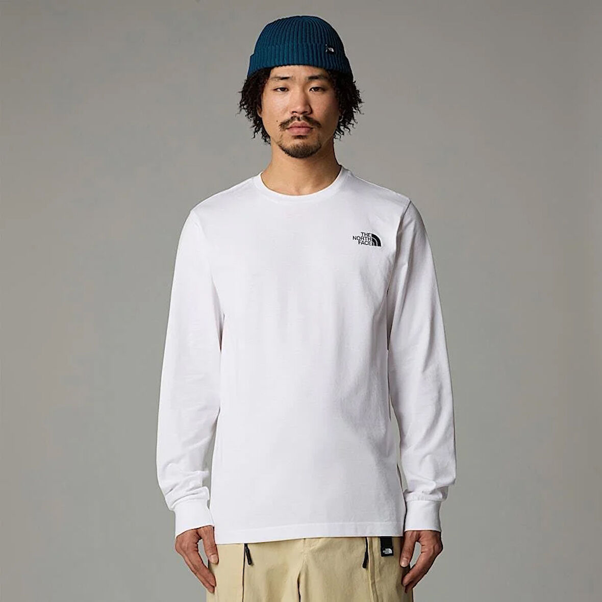 M L/S EASY TEE WHITE