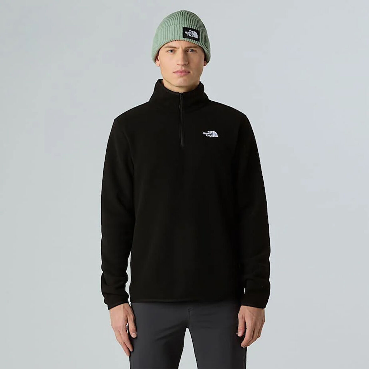 M GLACIER FLEECE 1/4 ZIP JACKET Black