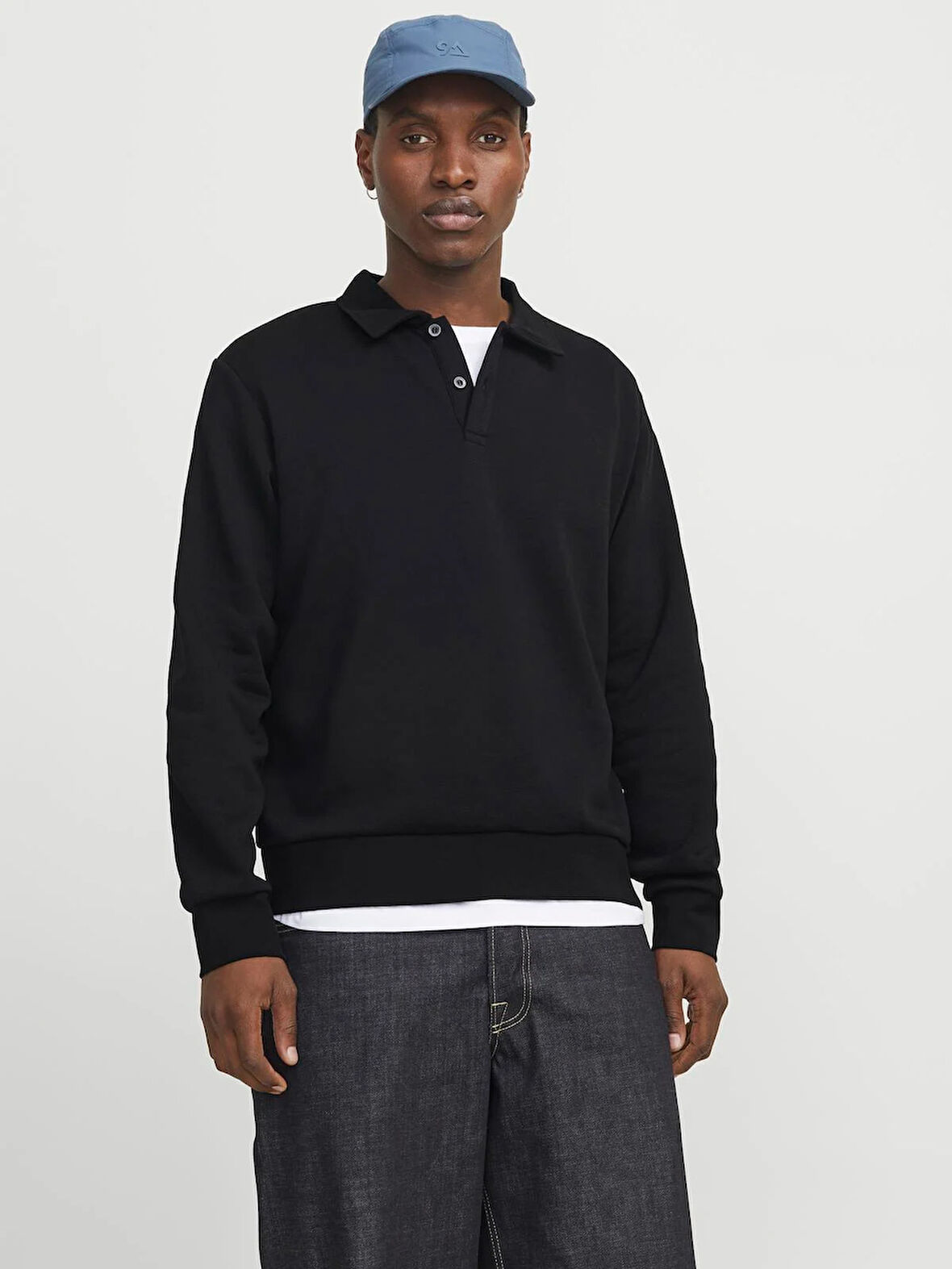 JJEBRADLEY SWEAT POLO NOOS Black