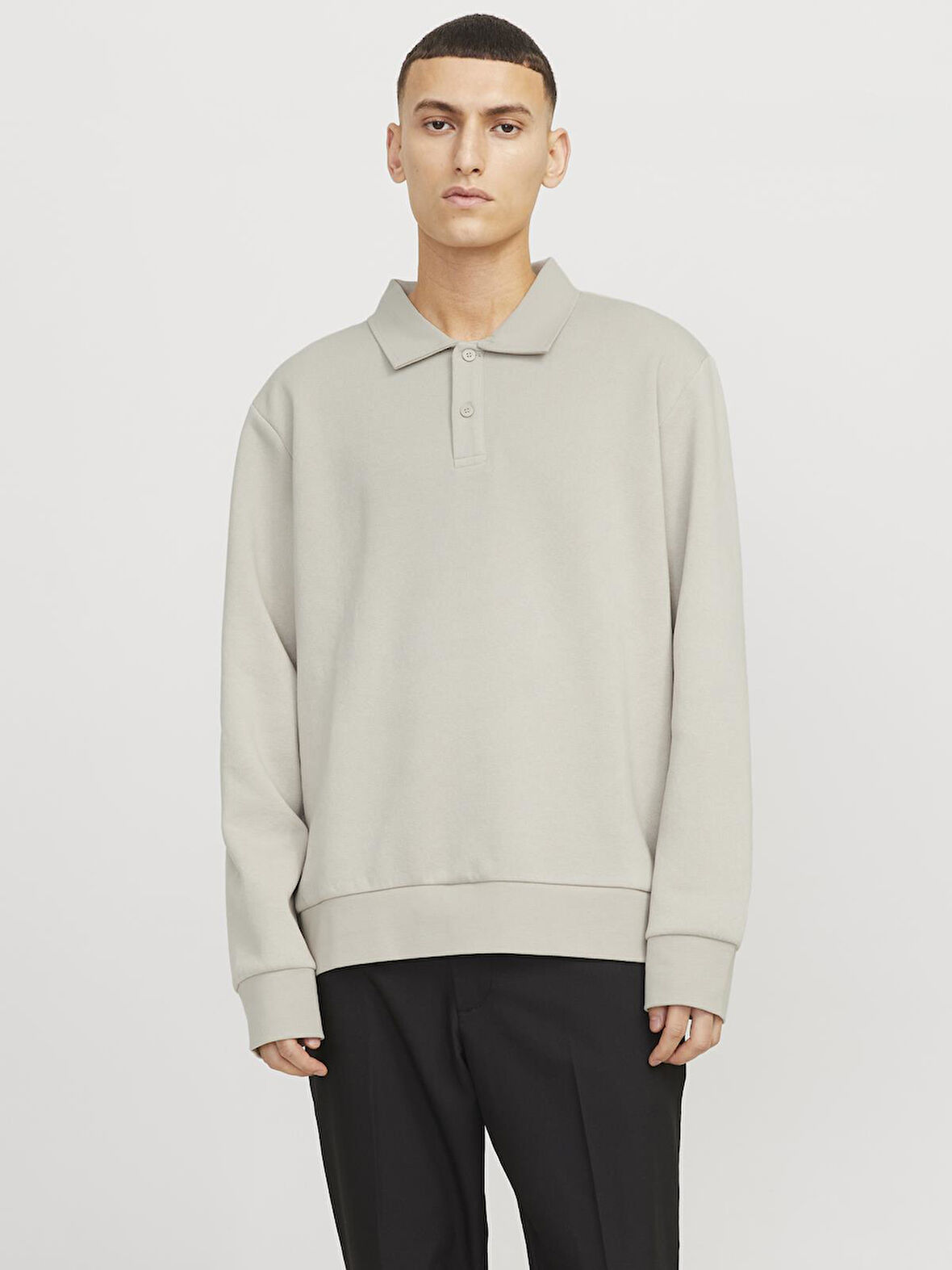 JJEBRADLEY SWEAT POLO NOOS Moonbeam
