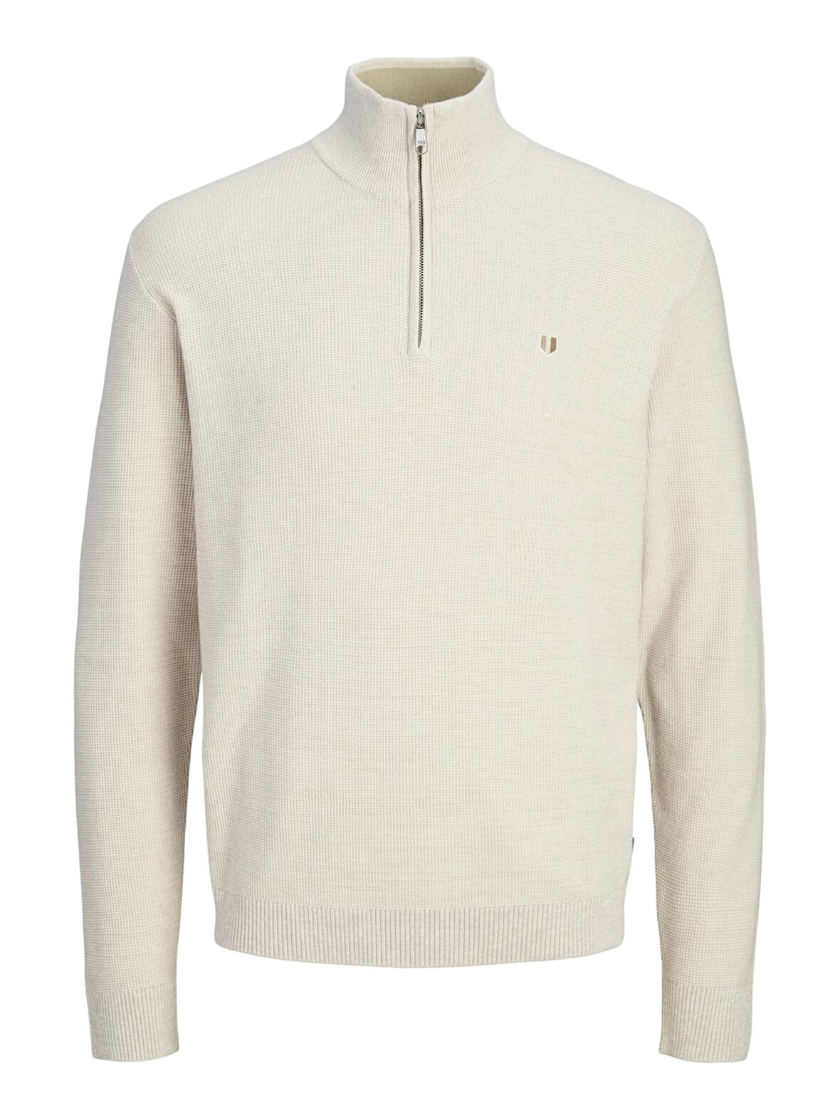 JPRBLUREX KNIT HALF ZIP LN Whitecap Gray