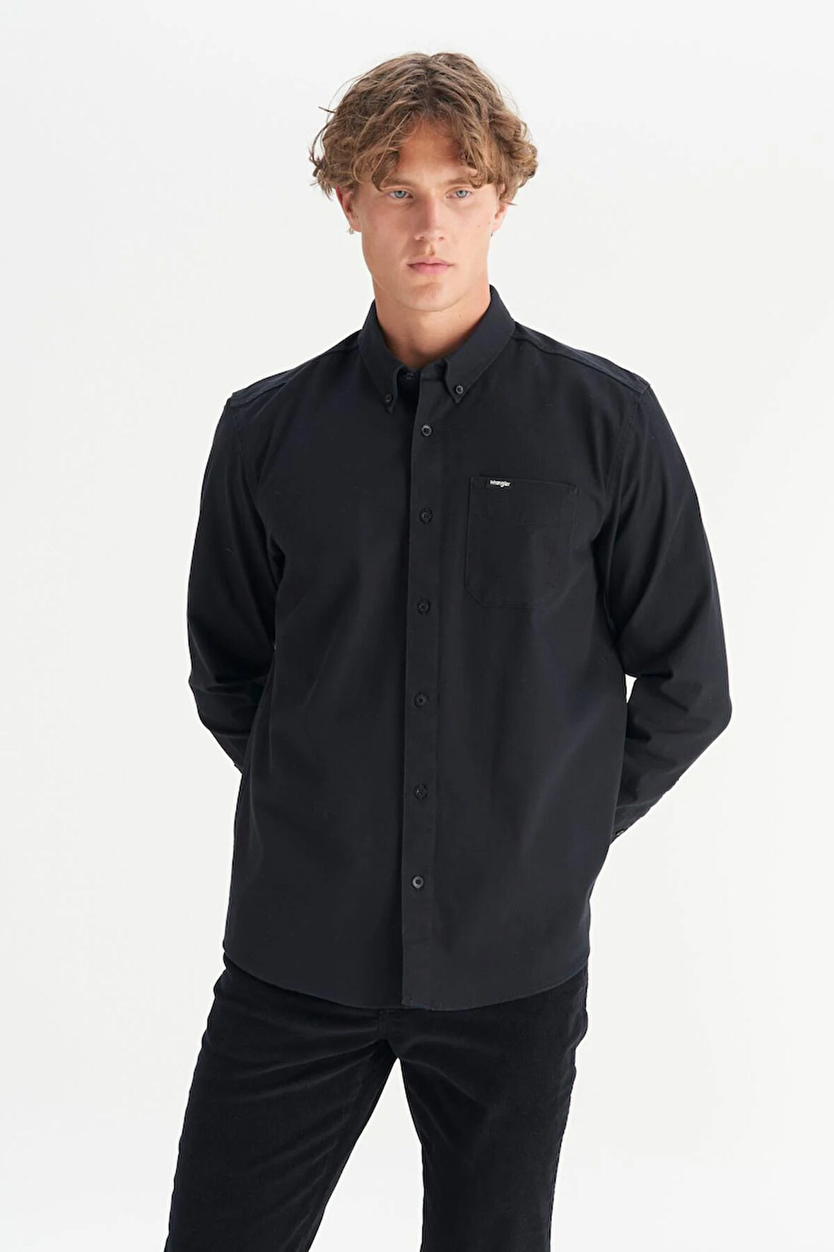 Erkek Tek Cepli Gömlek Black