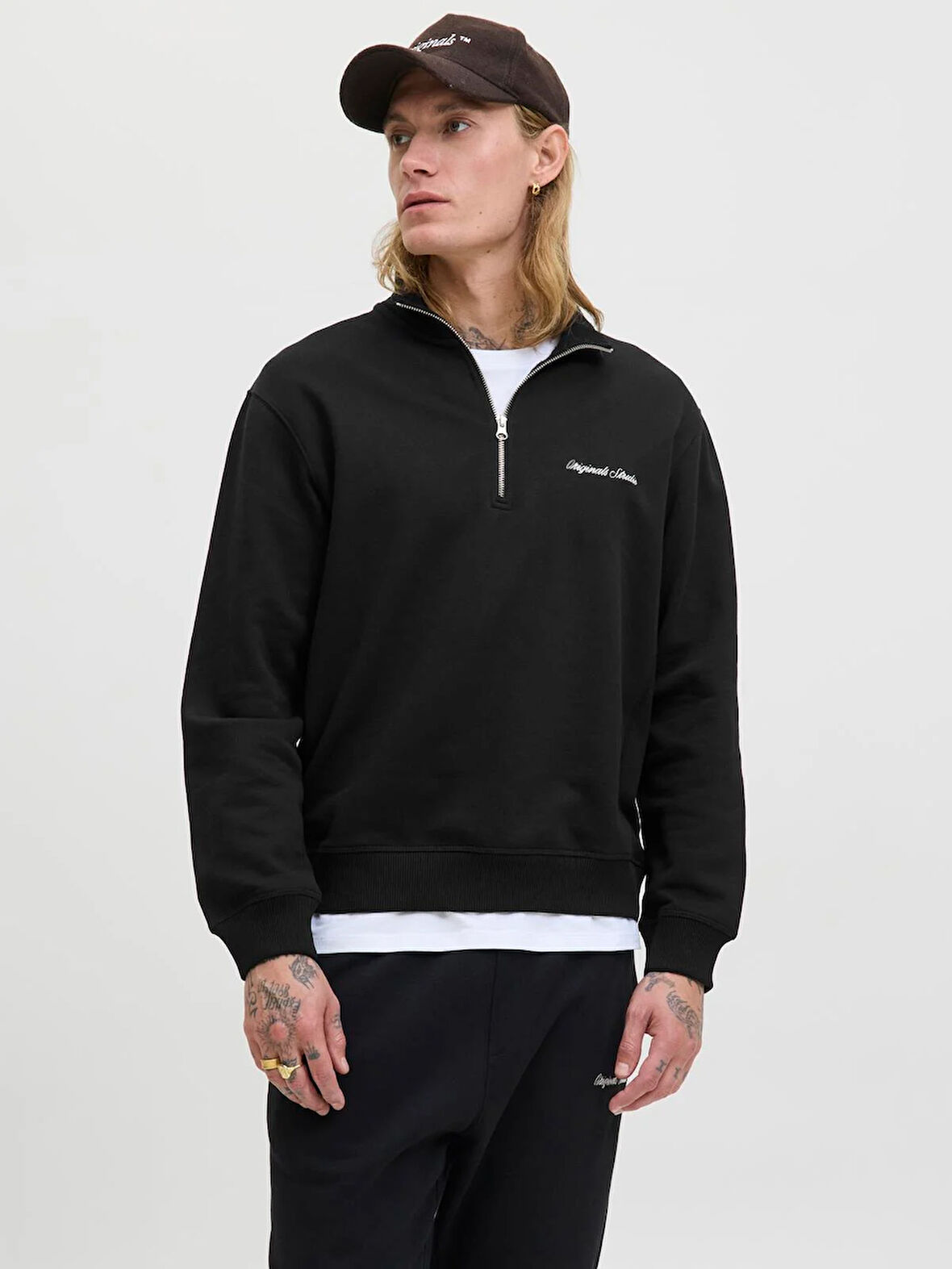 JORNORREBRO EMB SWEAT HIGH NECK NOOS Black