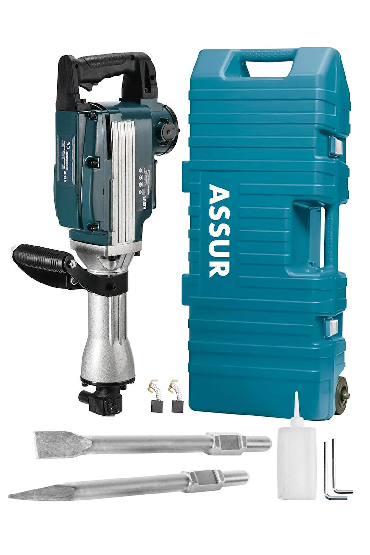 Assur Büyük Tip Kırıcı Hilti Kavrama Kollu 16 Kg 3 Metre Kablolu Çantalı 65mm