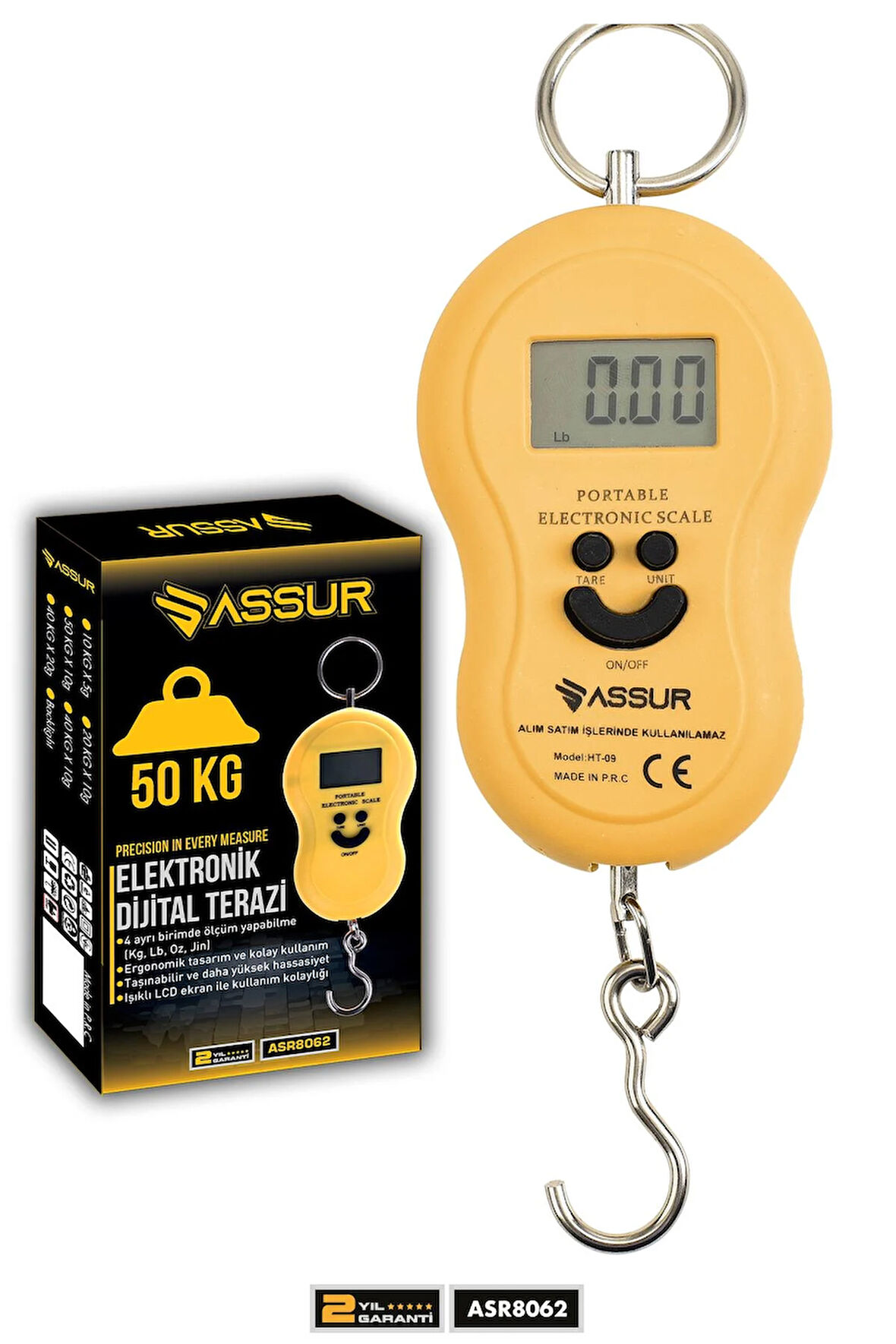 Assur Dijital El Terazisi 4 Ayrı Birim Hassas 50 Kg Kantar Terazi