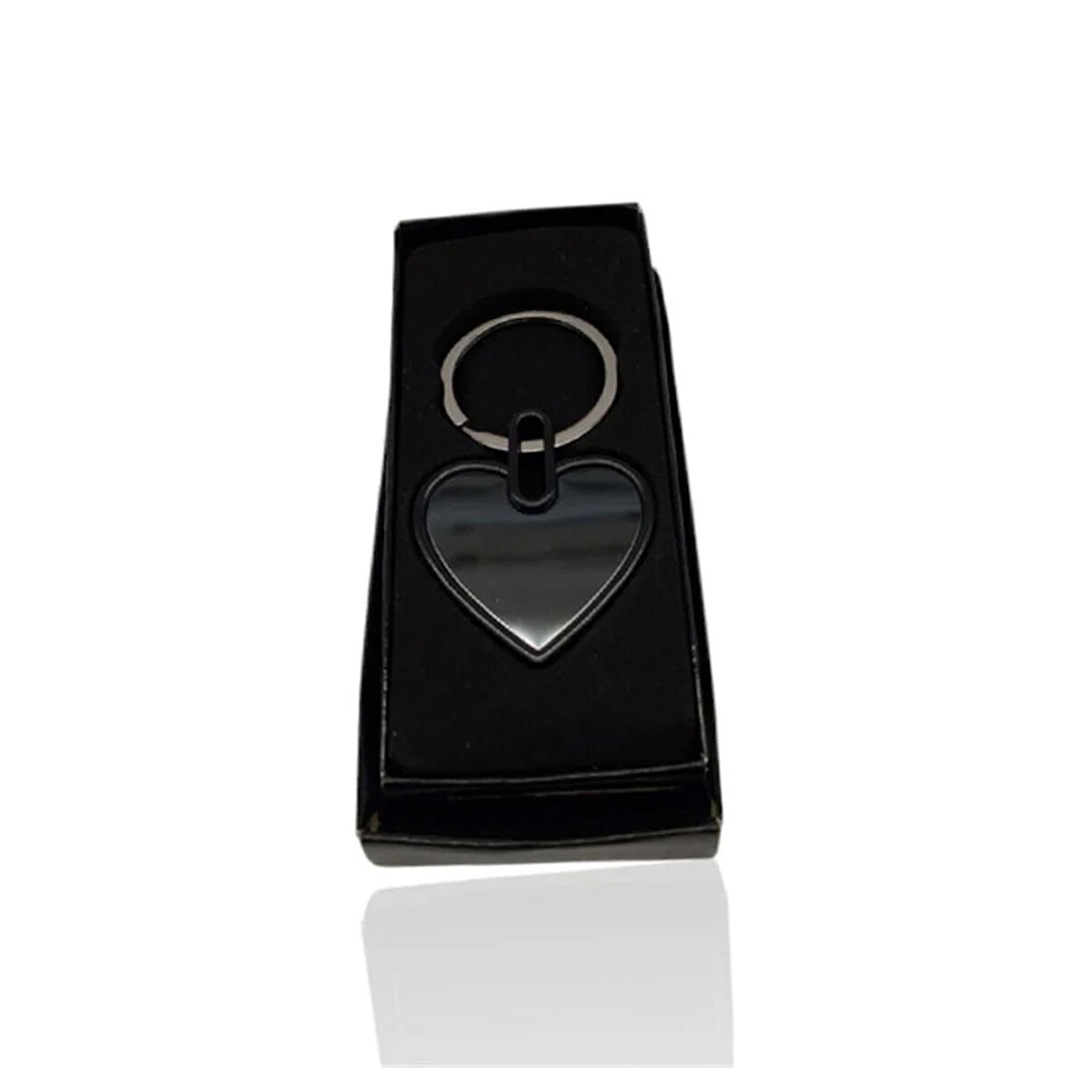 Kişiselleştirilebilir Kalp Model Şık Metal Anahtarlık