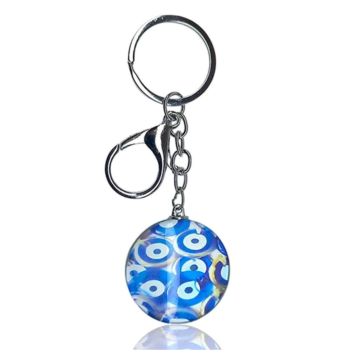 Cam Nazarboncuk Anahtarlık