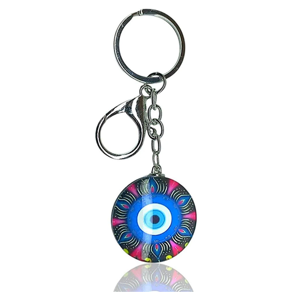 Cam Nazarboncuk Anahtarlık