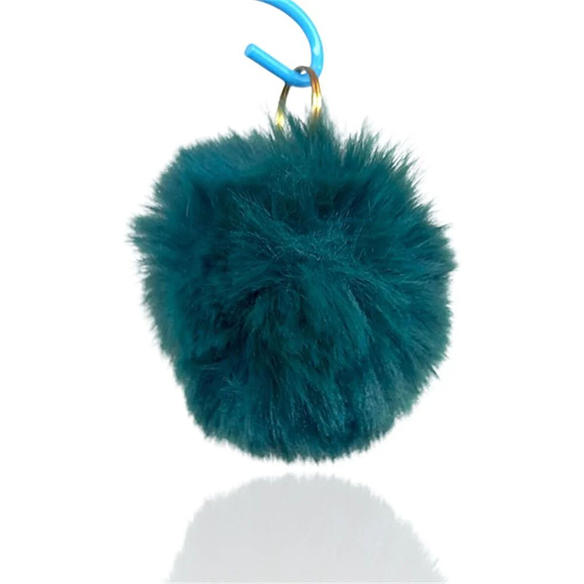 Peluş Ponpon Anahtarlık Yeşil