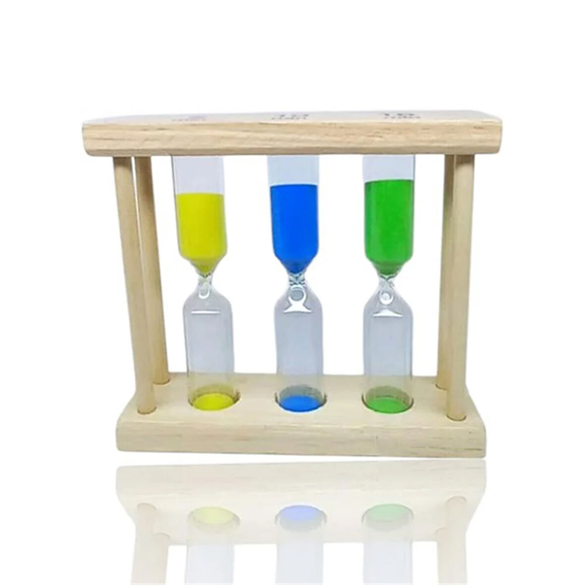 5,10,15 Dakikalık Ahşap Renkli Kum Saati