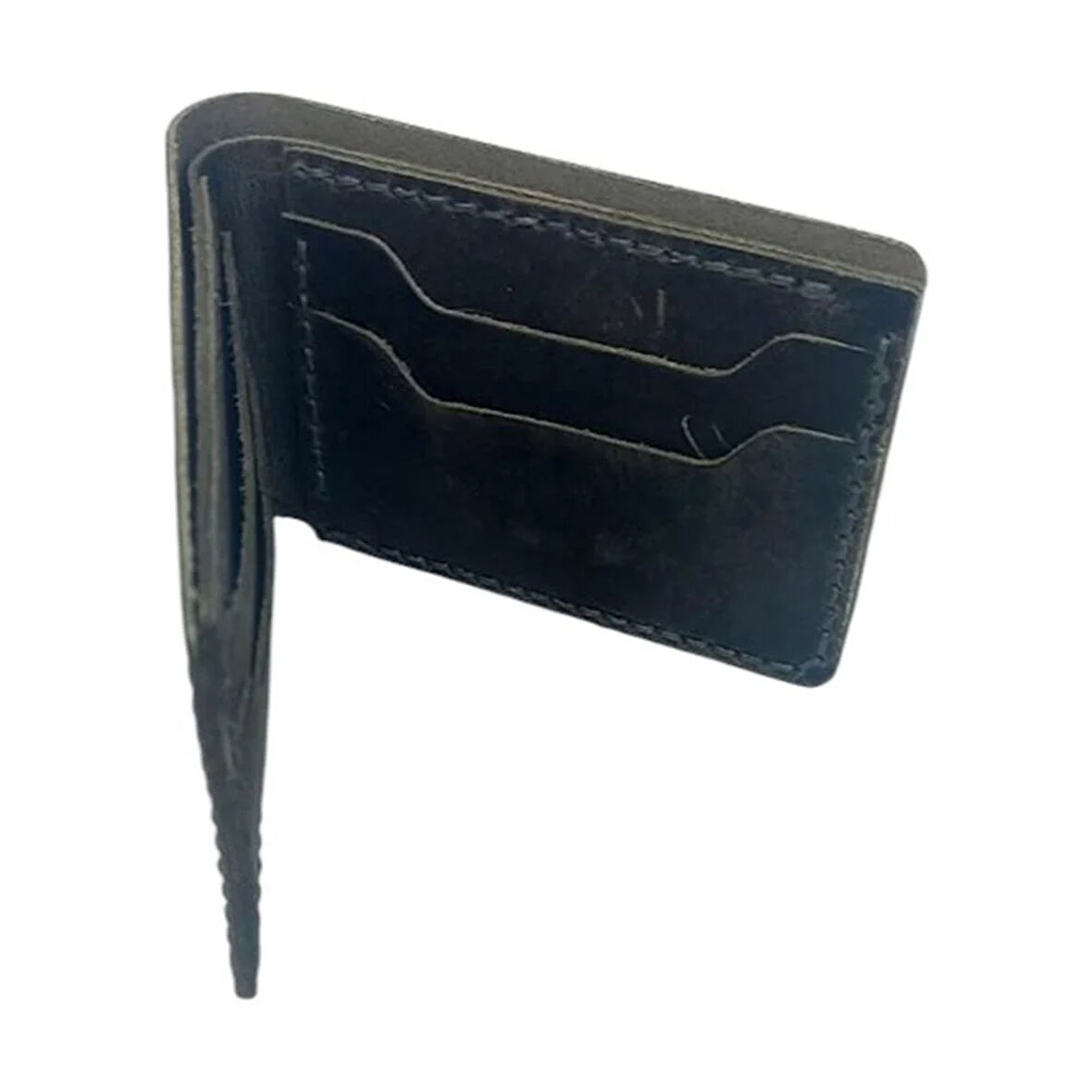 El Yapımı Hakiki Crazy Deri İtalyan Model Cüzdan Gri